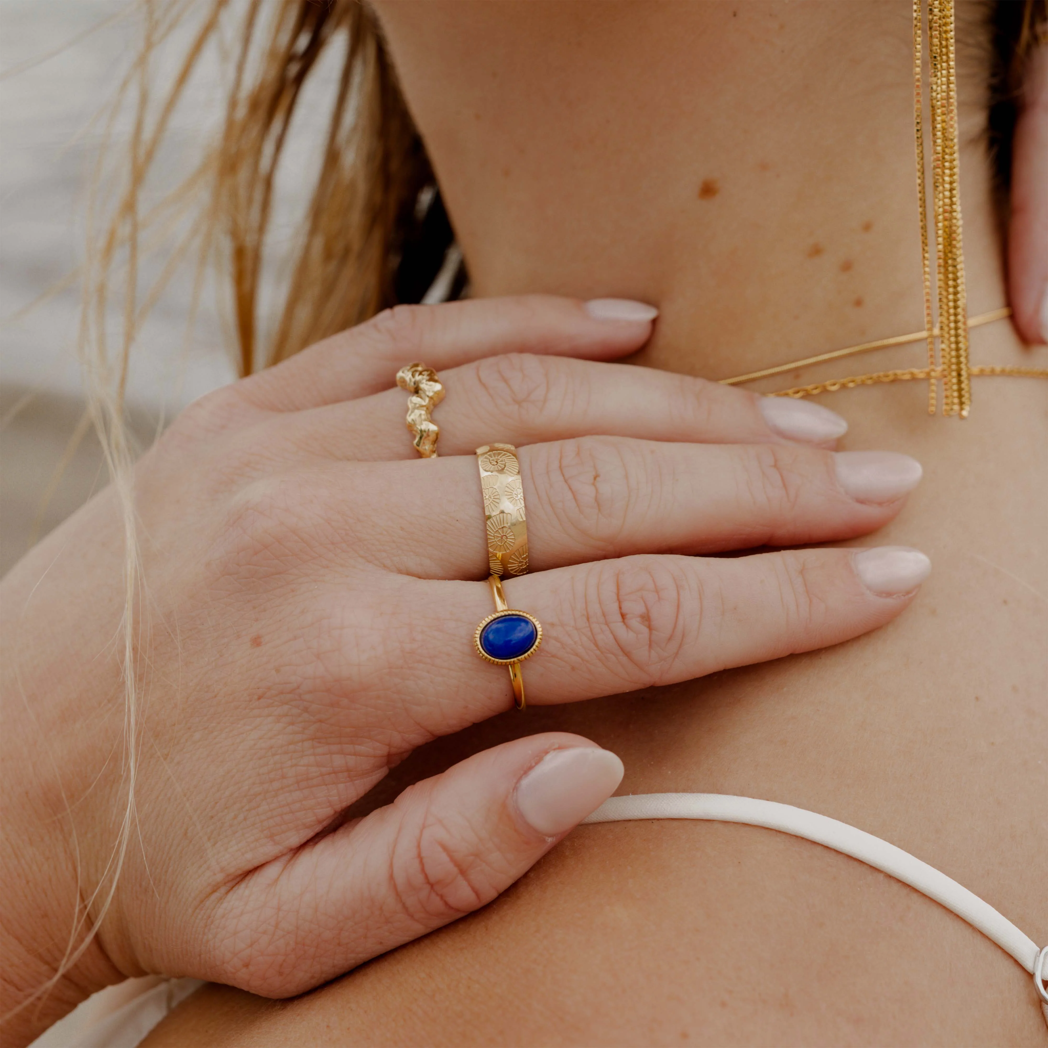 Ammonite Shell Ring Gold - Image 3