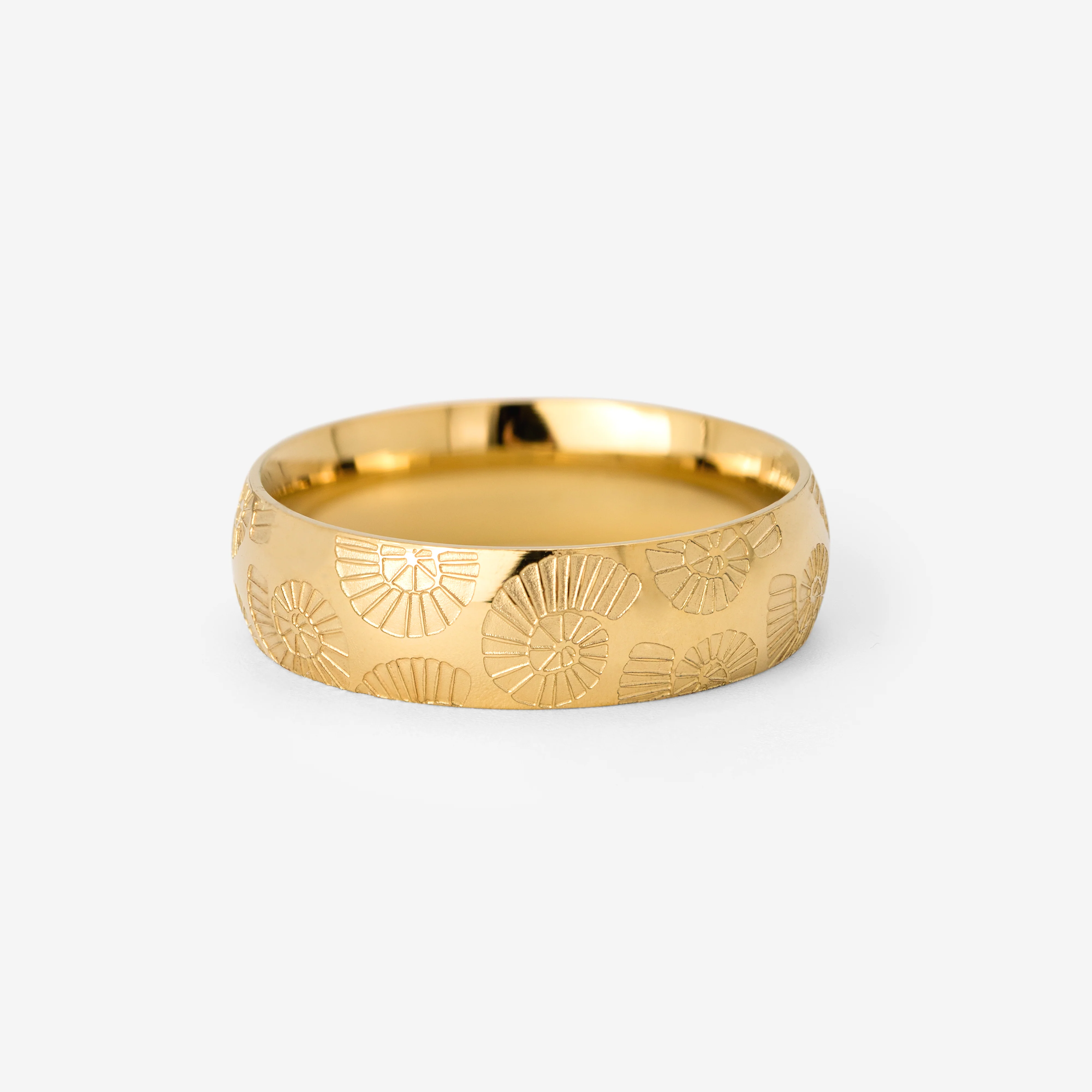 Ammonite Shell Ring Gold - Image 4