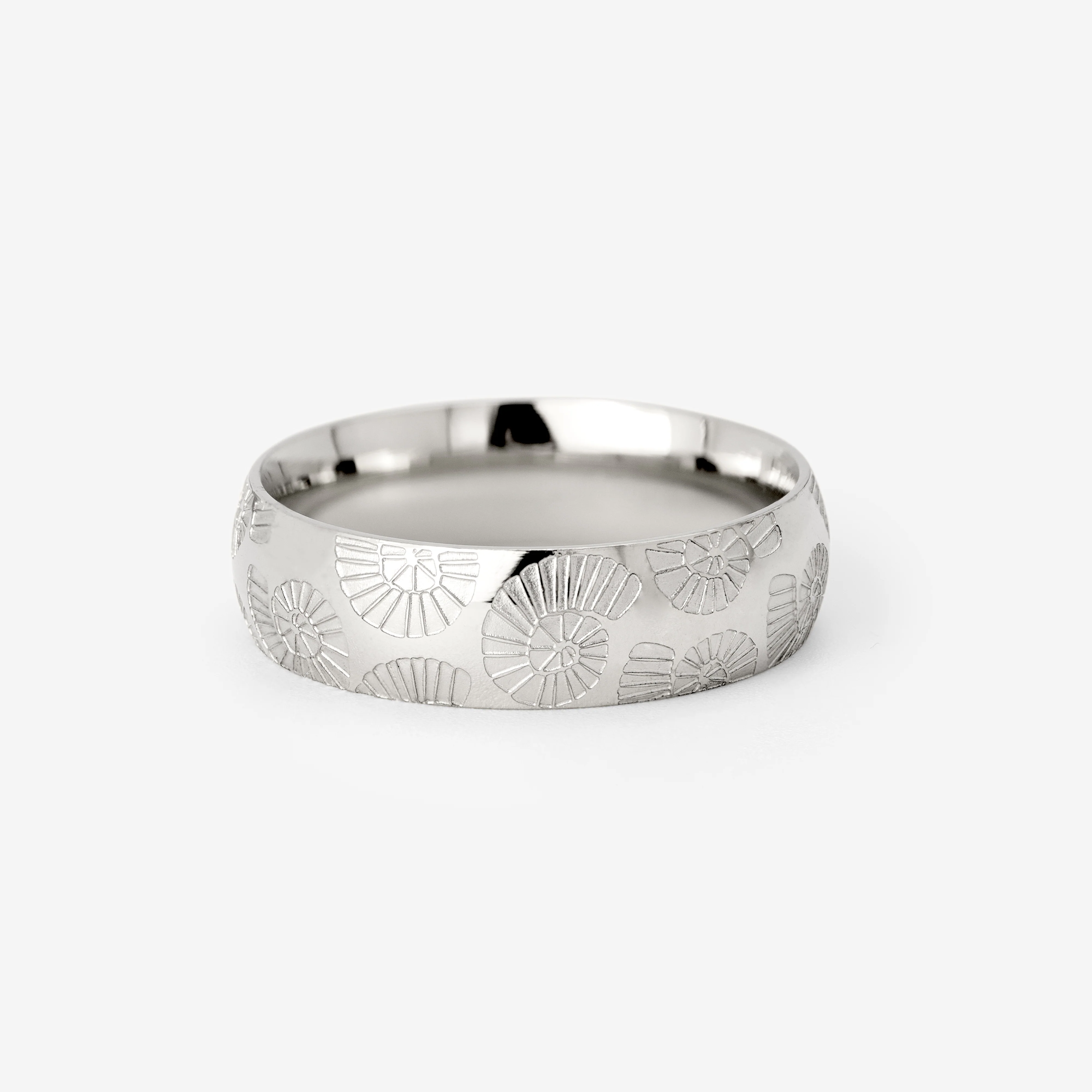 Ammonite Shell Ring Silver - Image 4