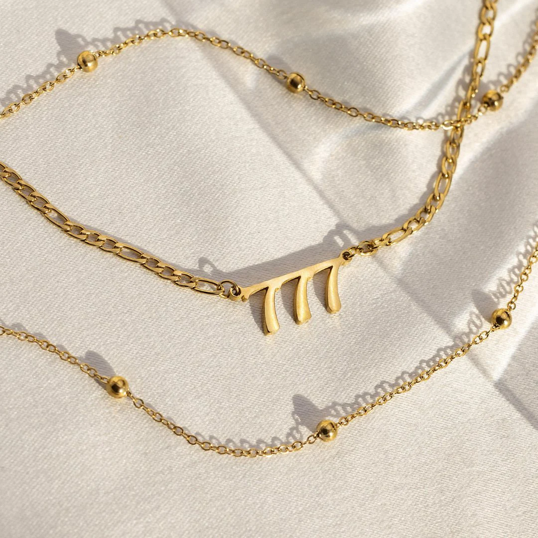 Angel Number Necklace Gold - Image 13