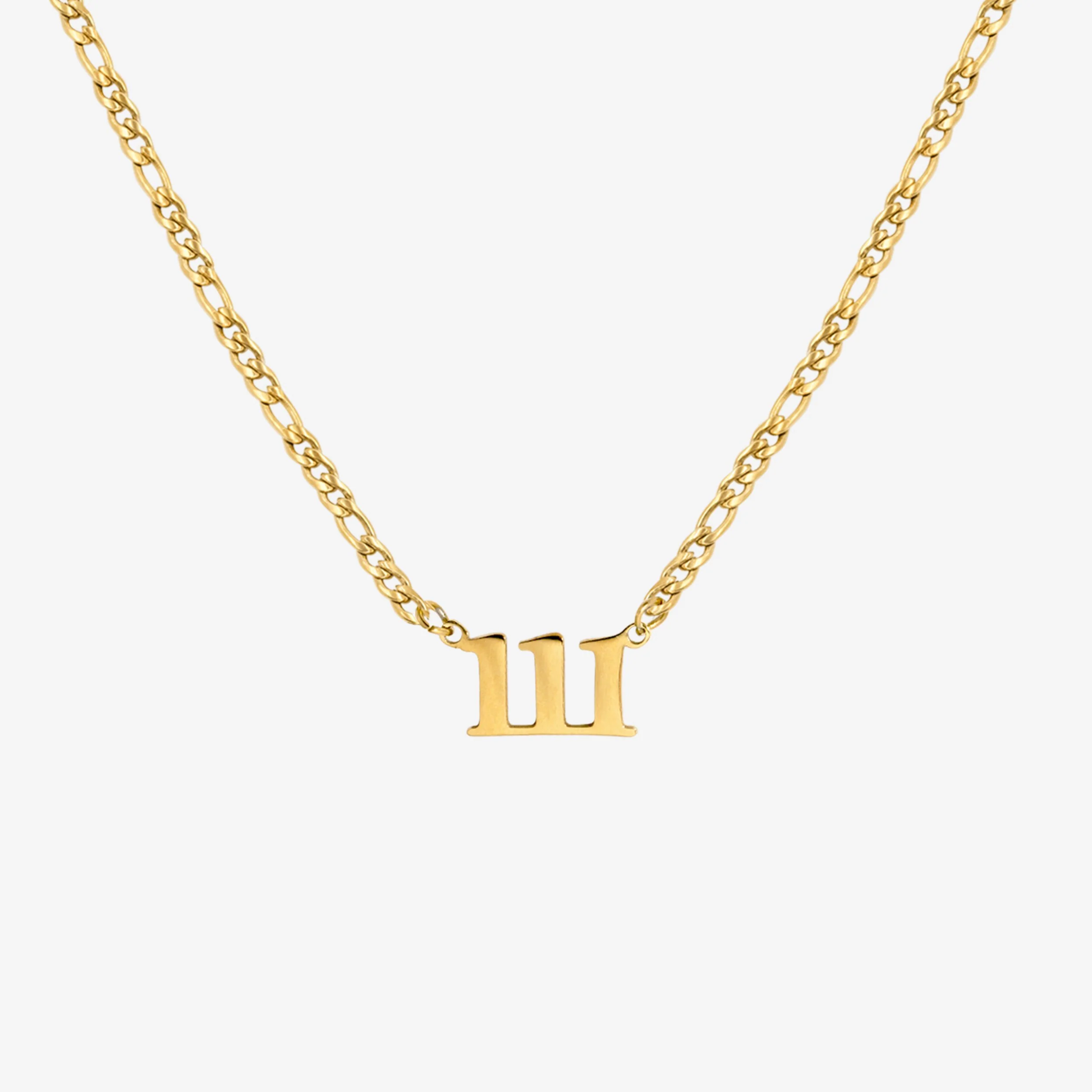 Angel Number Necklace Gold - Image 8