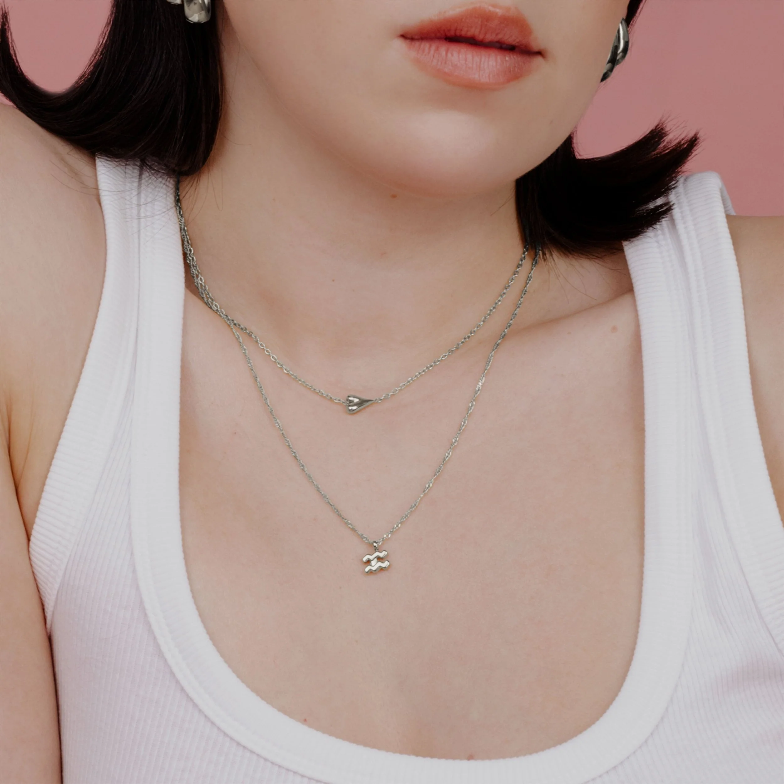 Aquarius Bubble Necklace Silver - Image 3
