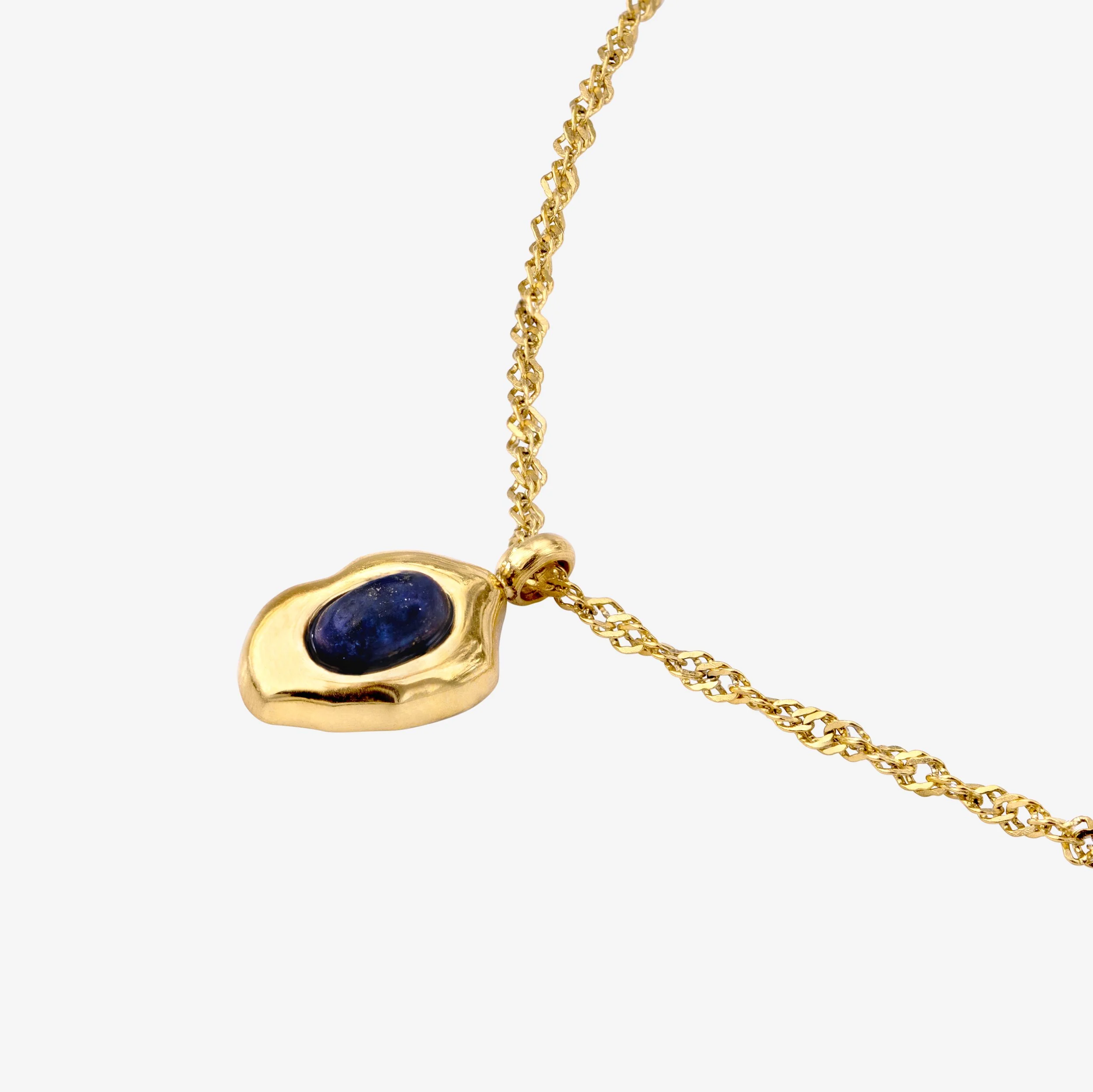 Blue Breeze Necklace Gold - Image 3