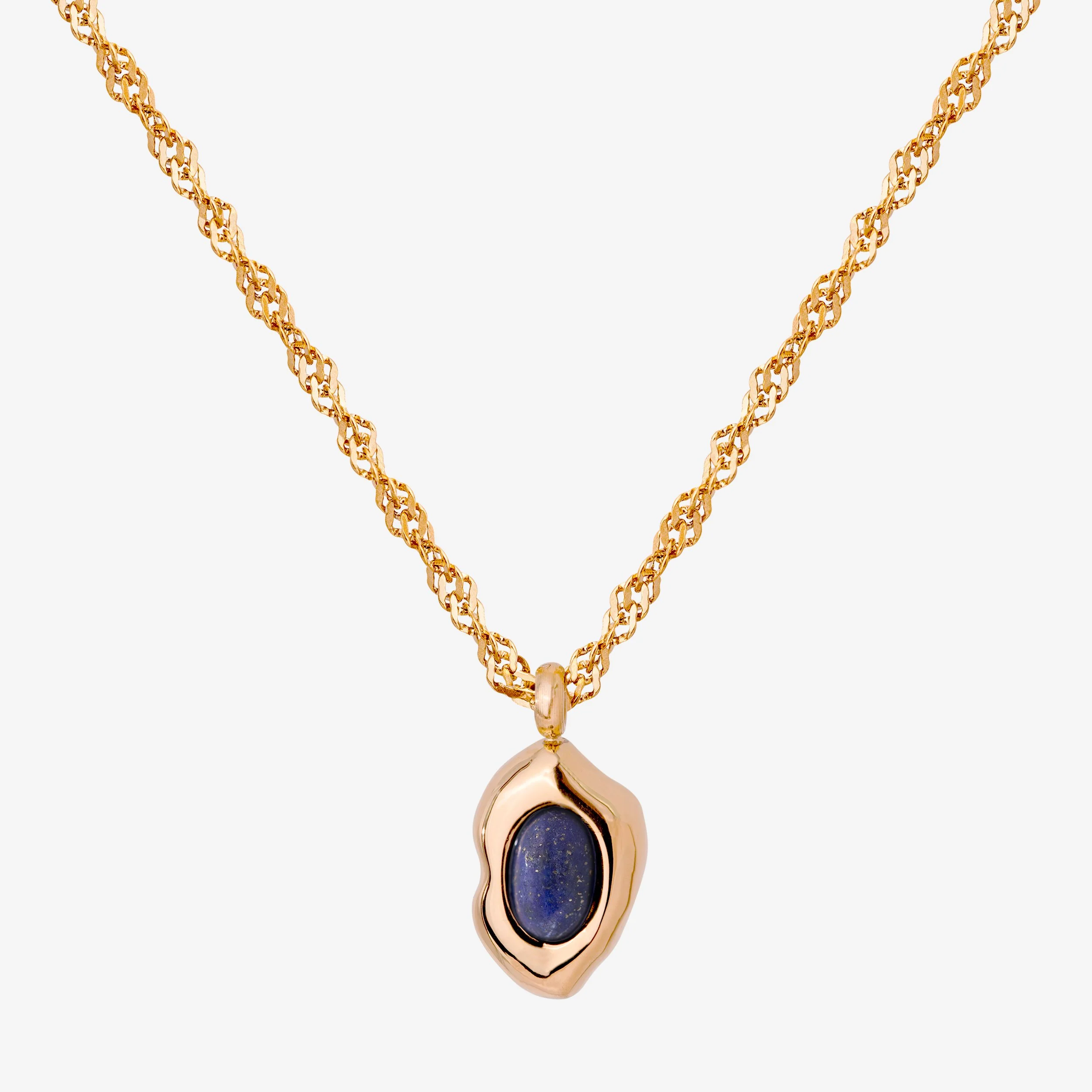 Blue Breeze Necklace Rose Gold