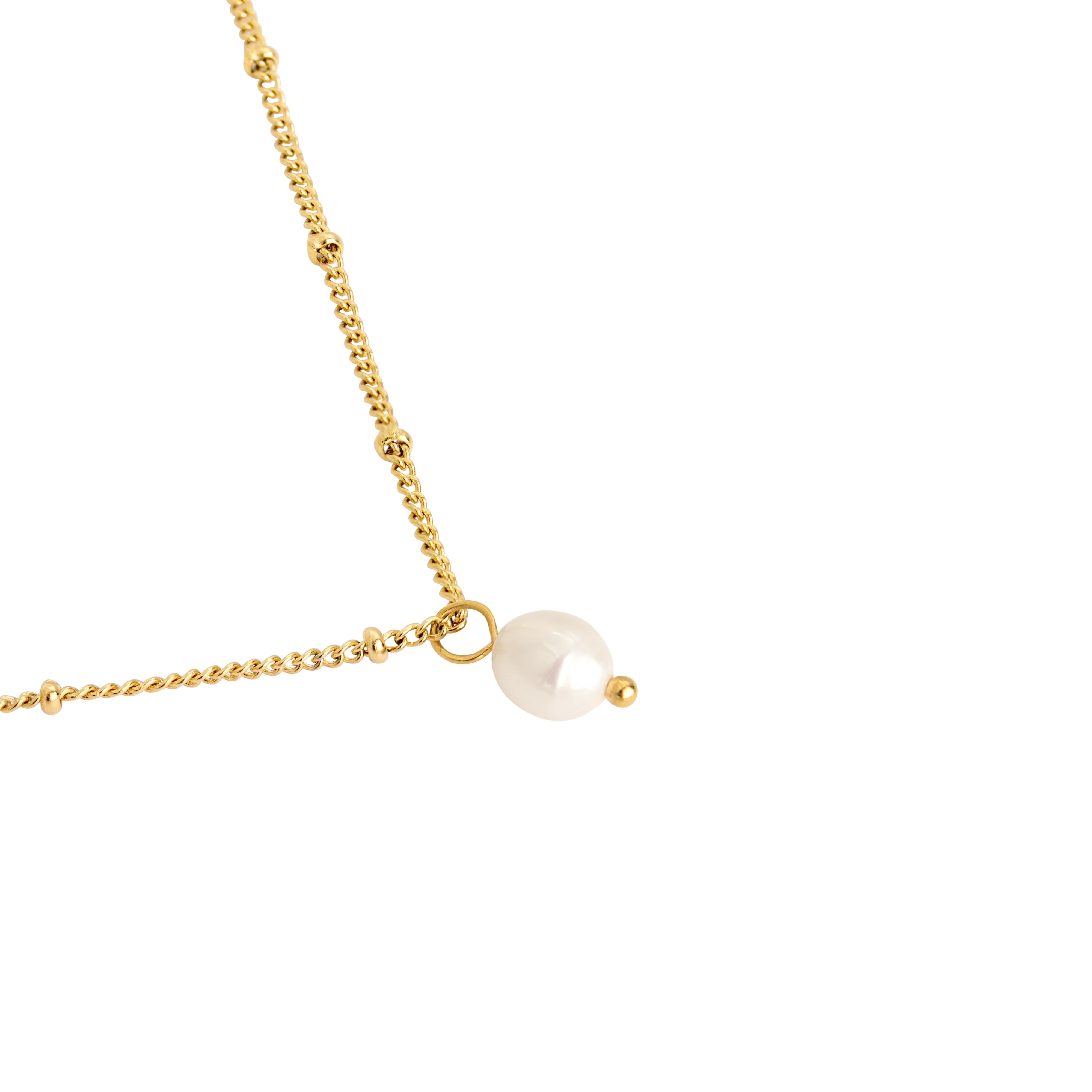Baby Pearl Necklace Gold - Image 3