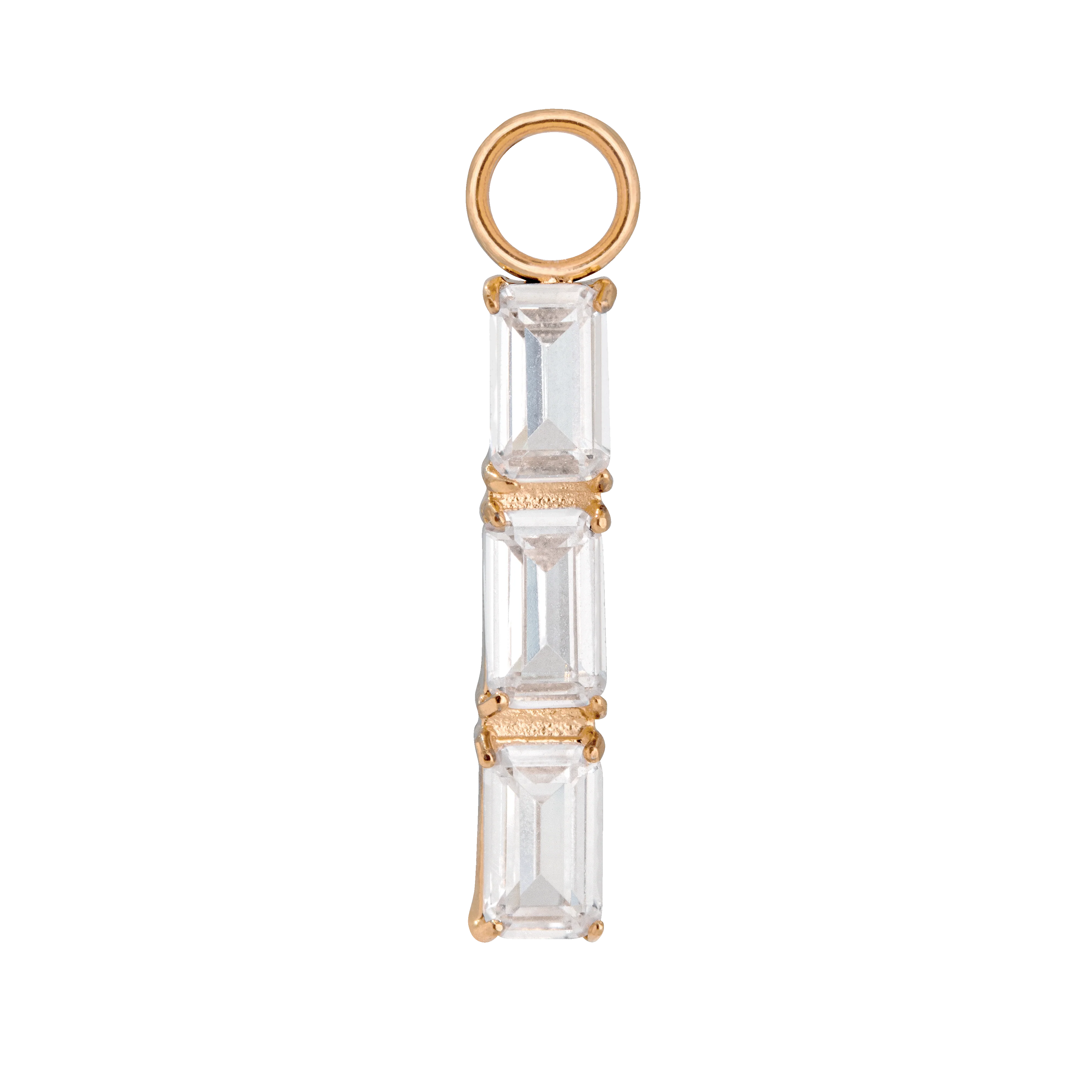 Baguette Bundle Hoop Set Small Rose Gold - Image 5