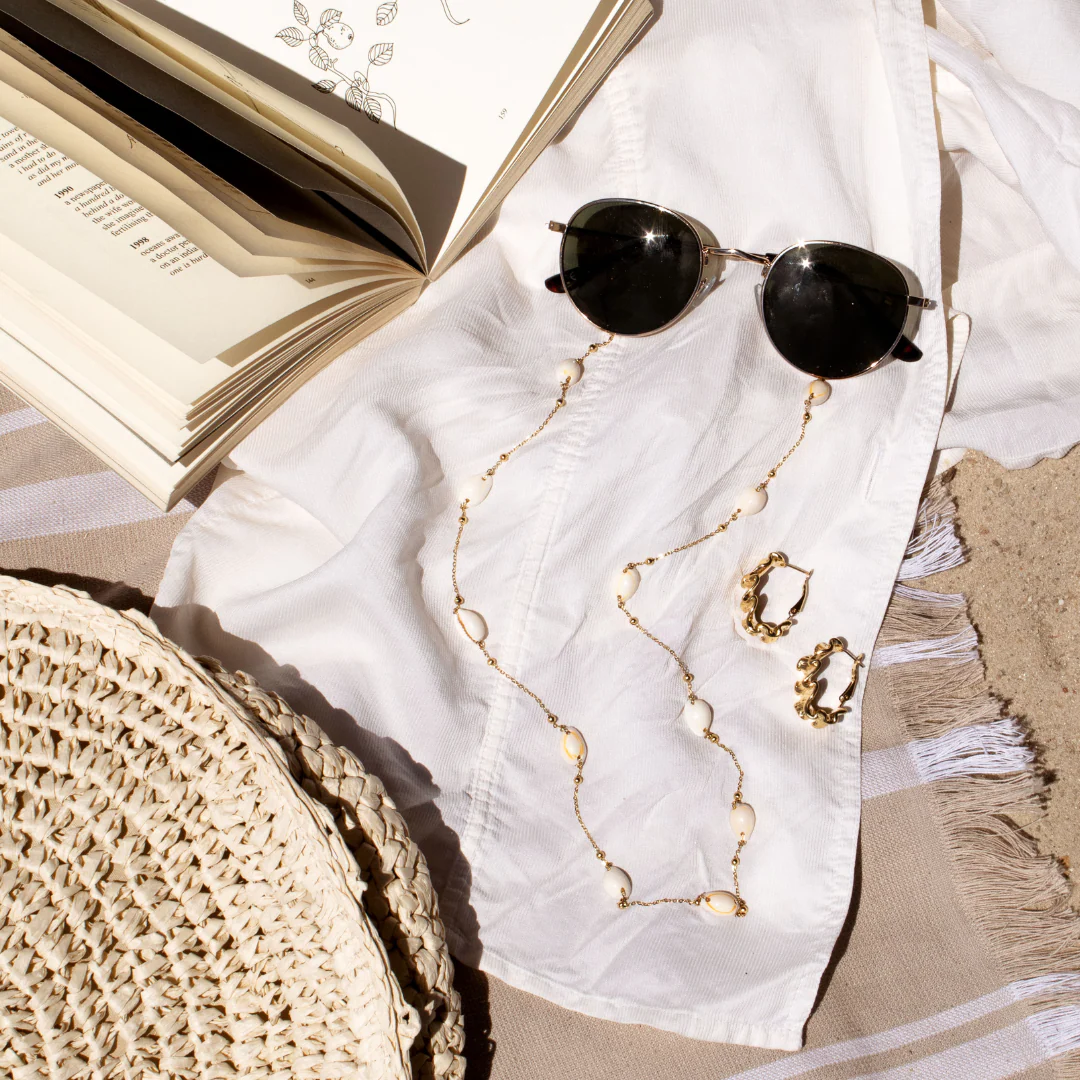 Beach Babe Sunglasses Chain Silver - Image 4