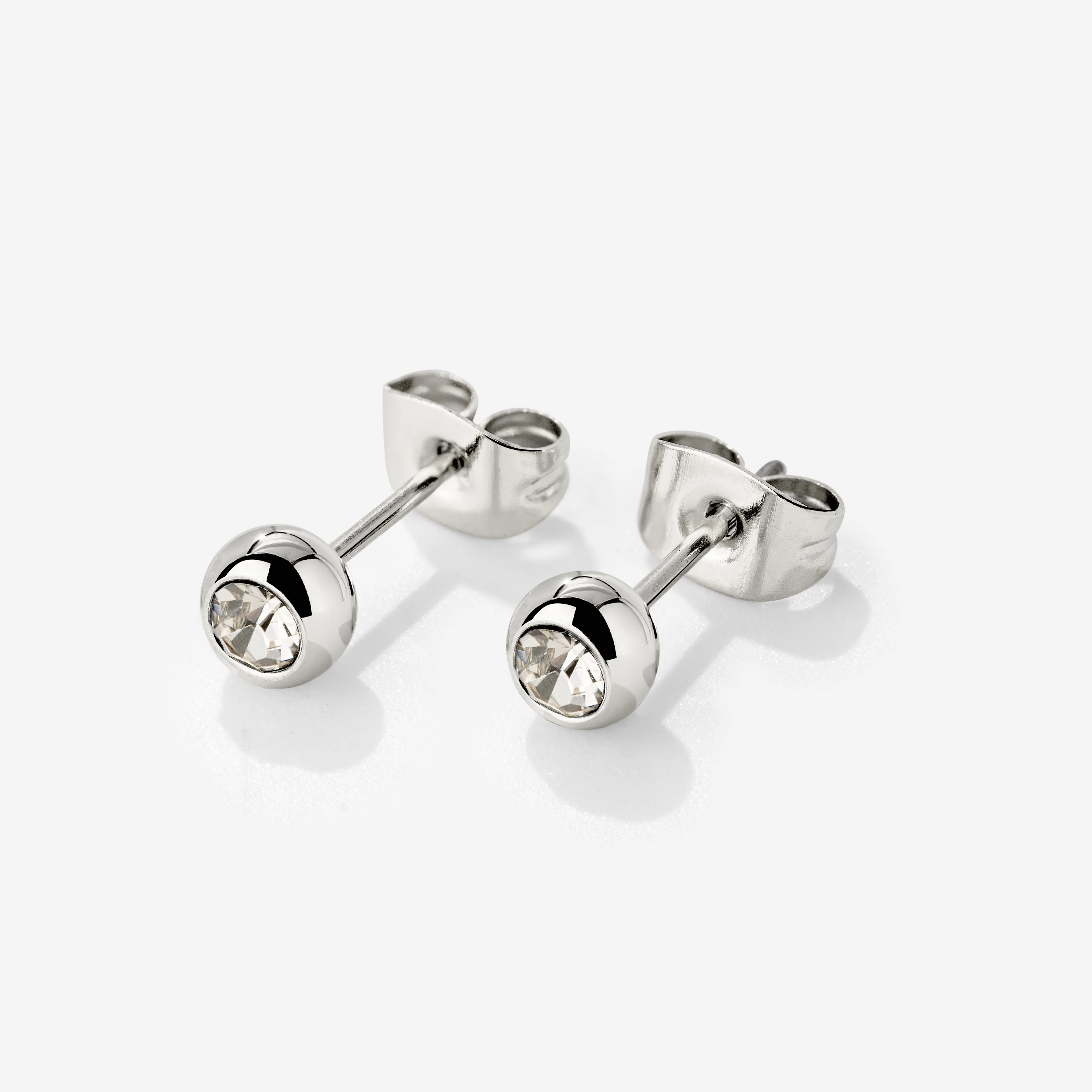 Bezel Bling Studs Silver - Image 4