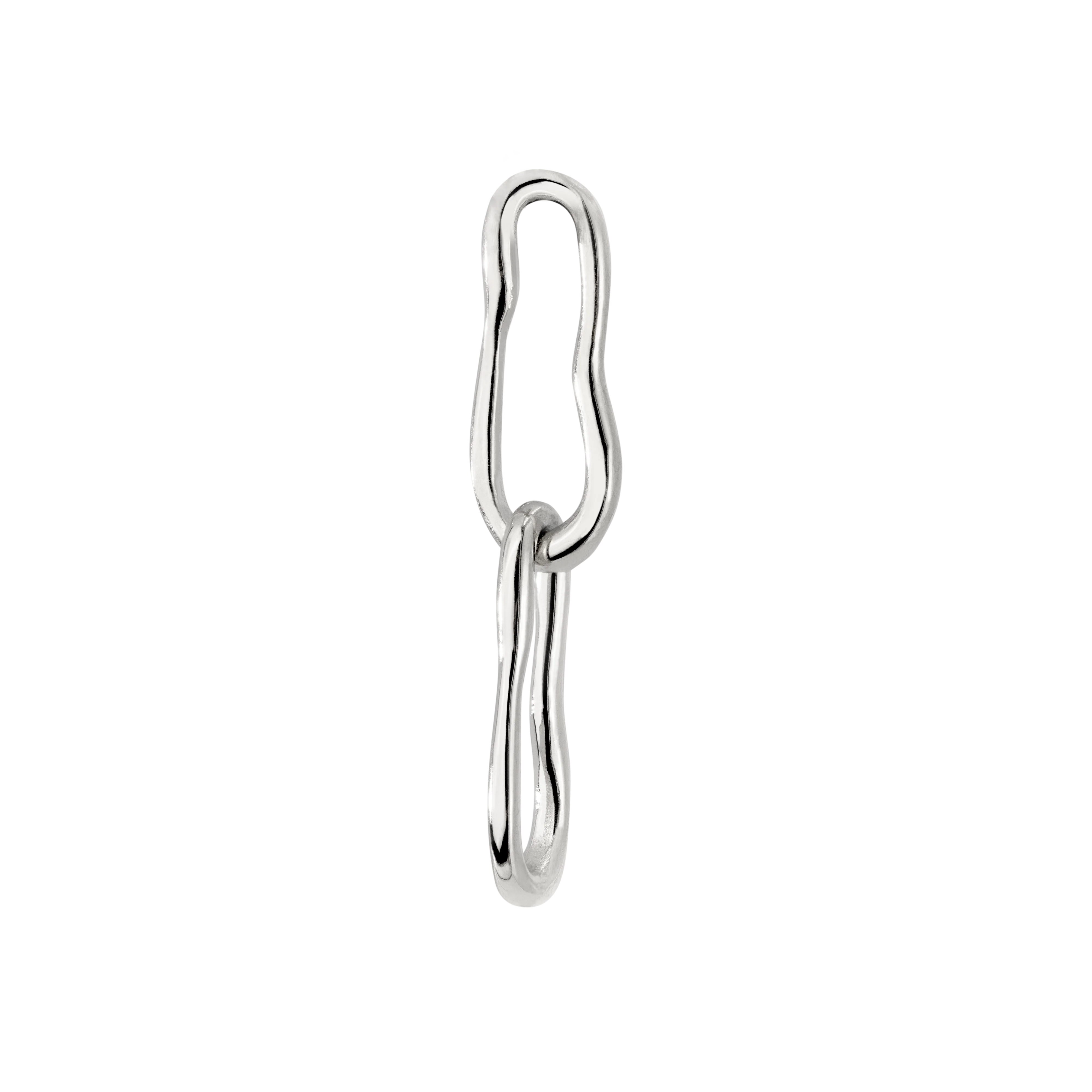 Blending Duo Oval Hoop Set Baby Silver - Image 4