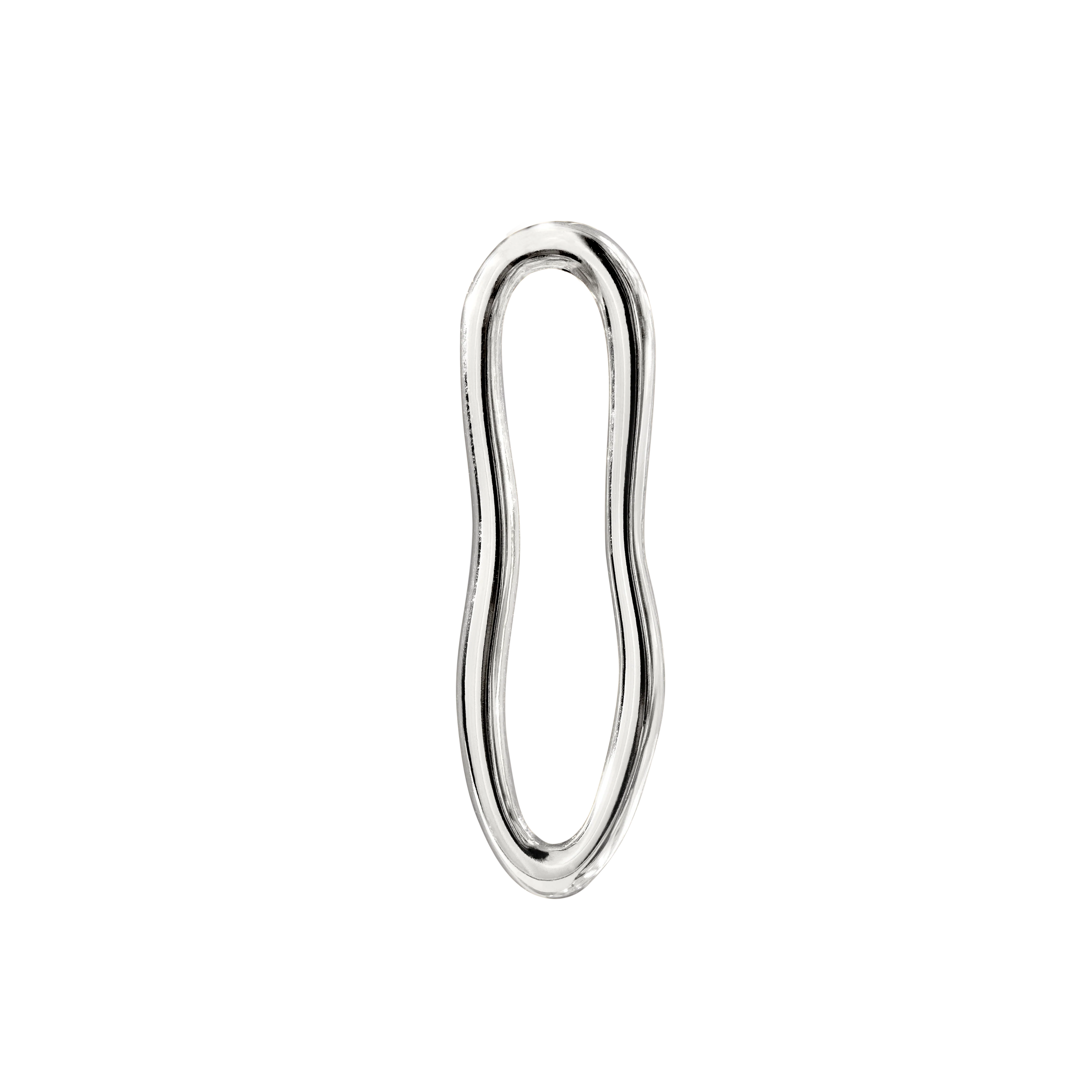 Blending Shapes Oval Hoop Set Baby Silver - Image 4