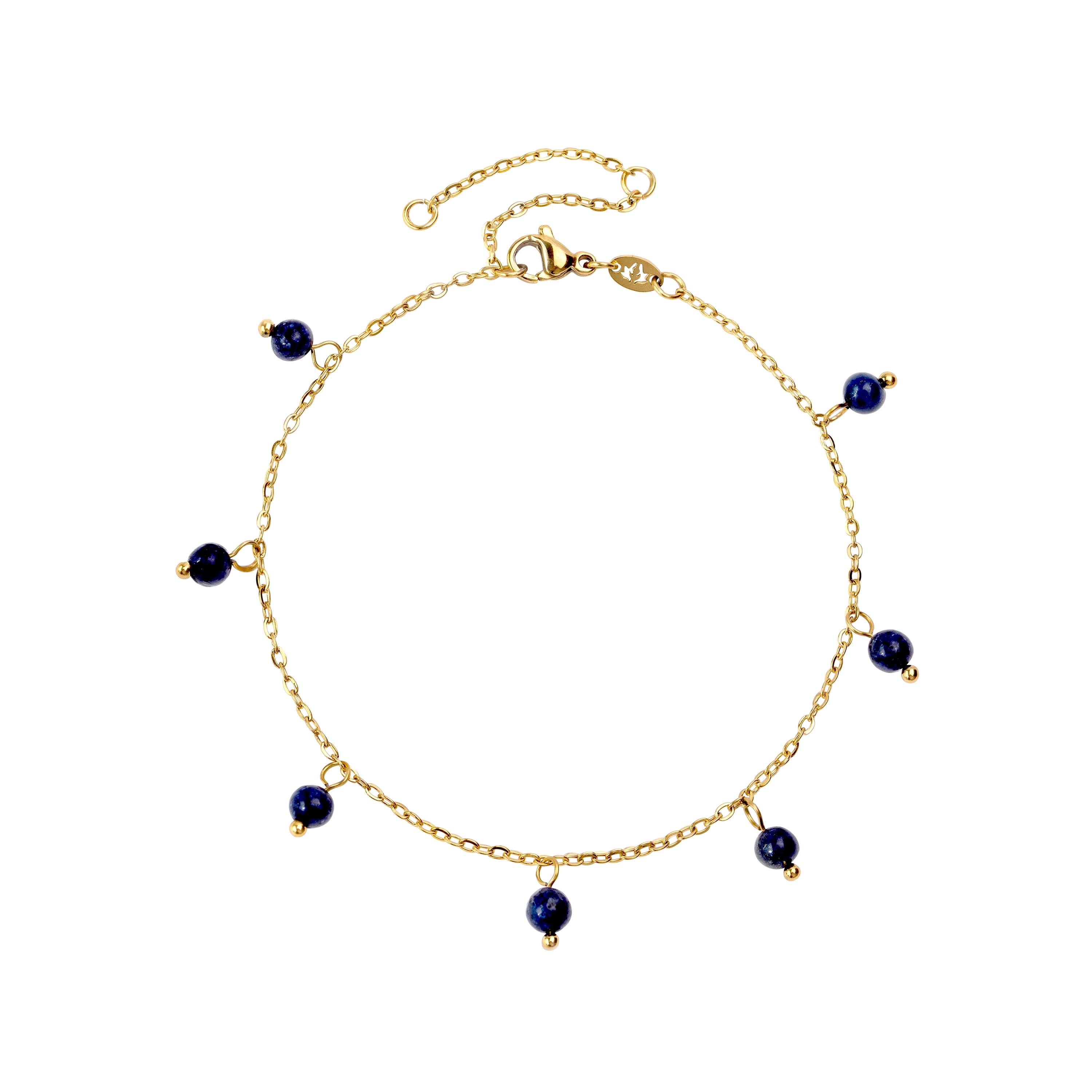 Blue Bay Anklet Gold