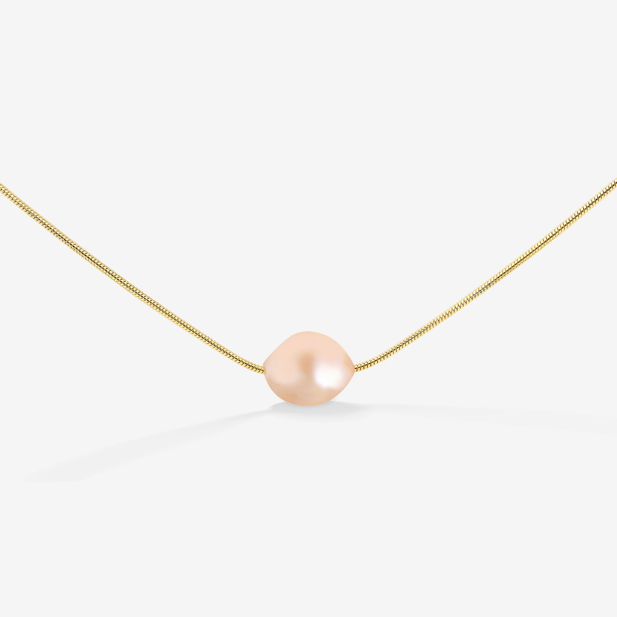 Blush Pearl Choker Gold