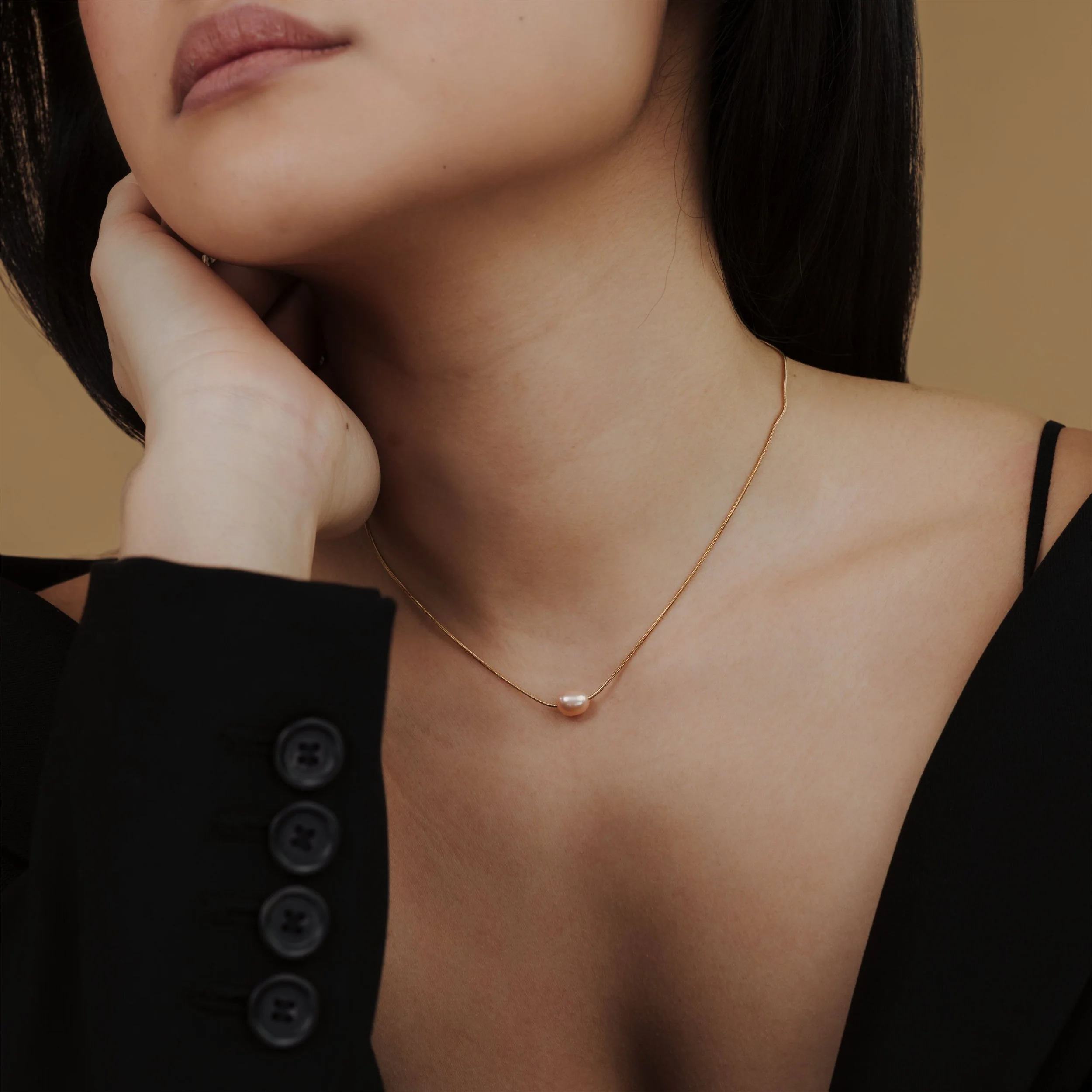 Blush Pearl Choker Rose Gold - Image 2