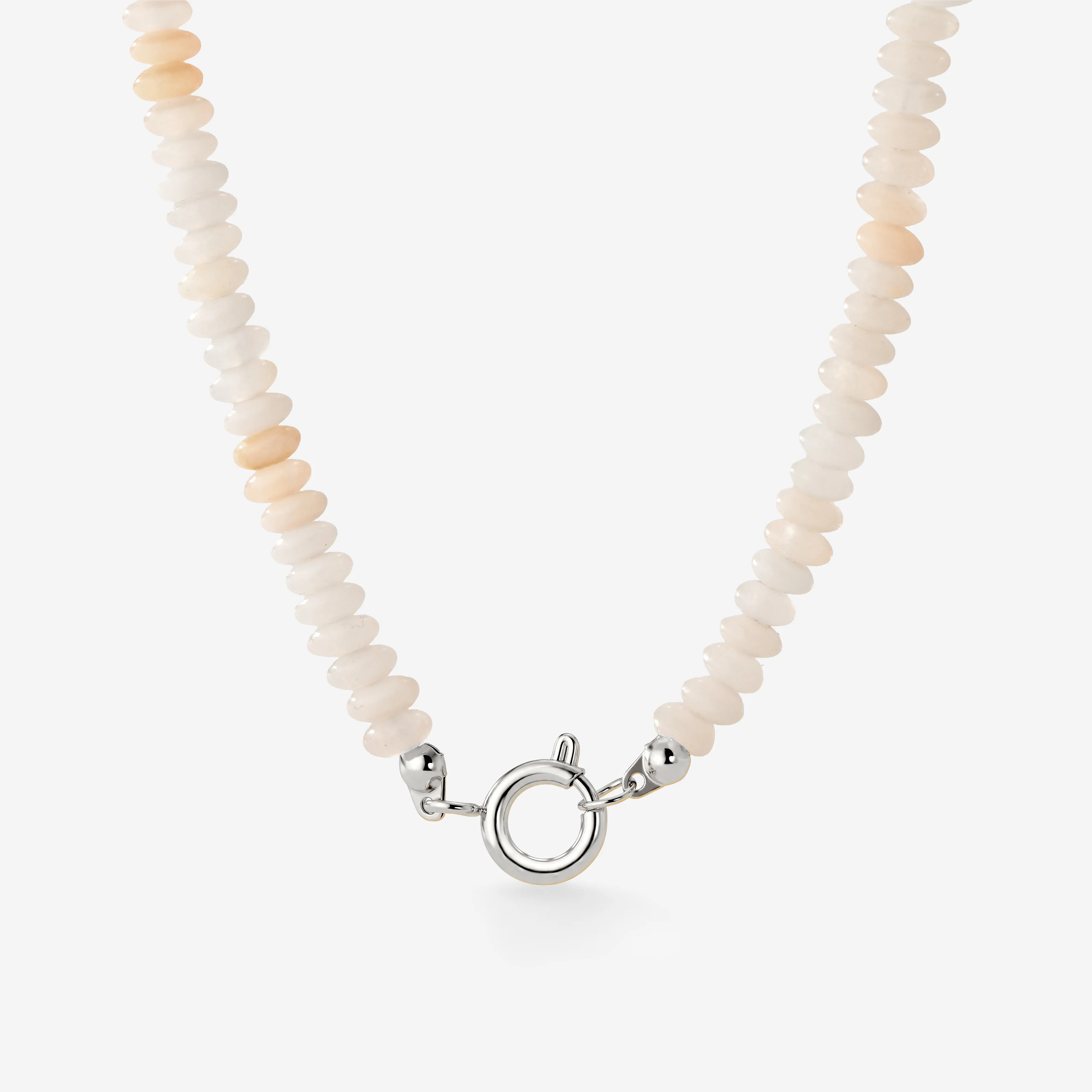 Blushstone Charm Necklace Silver