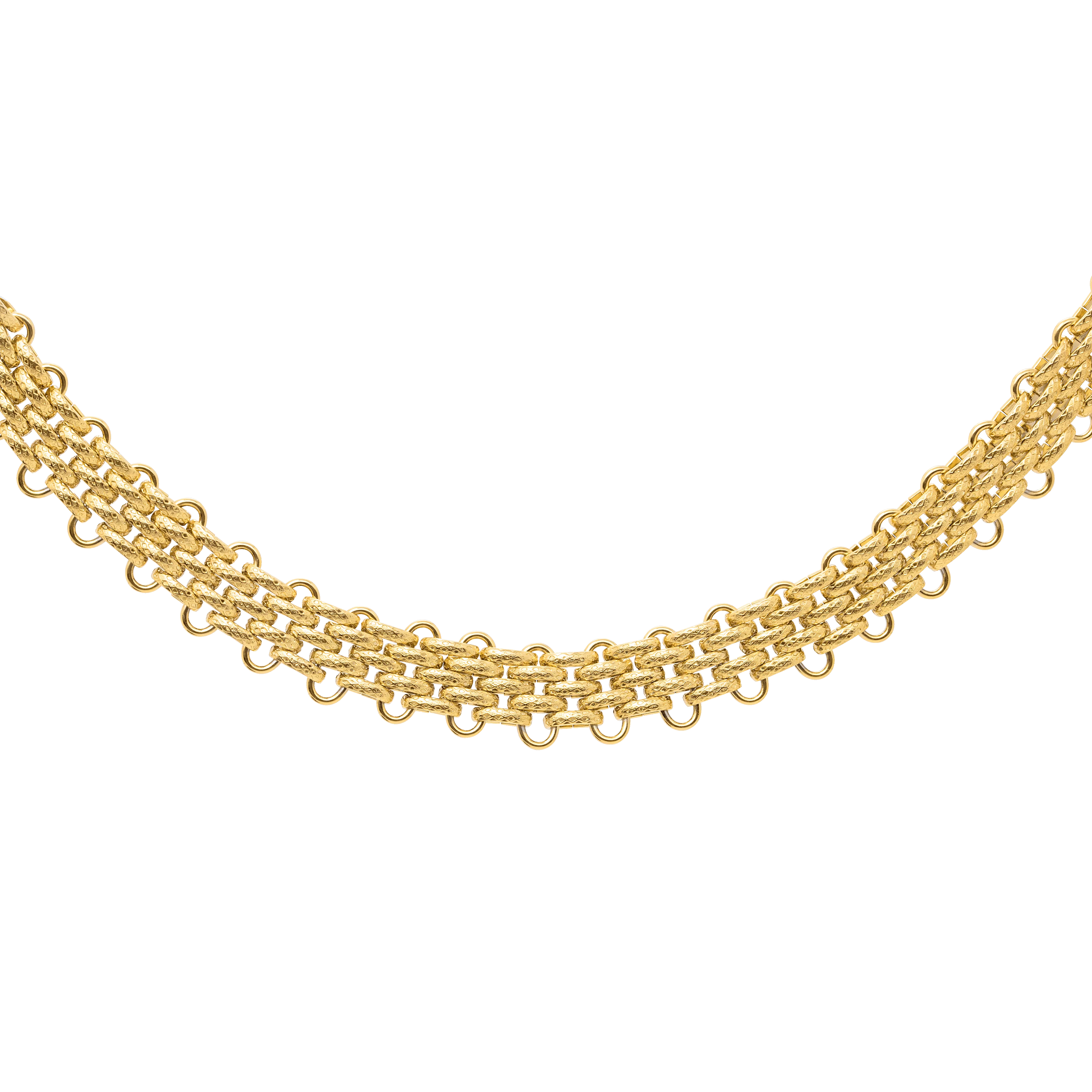 Bold Mesh Necklace Gold
