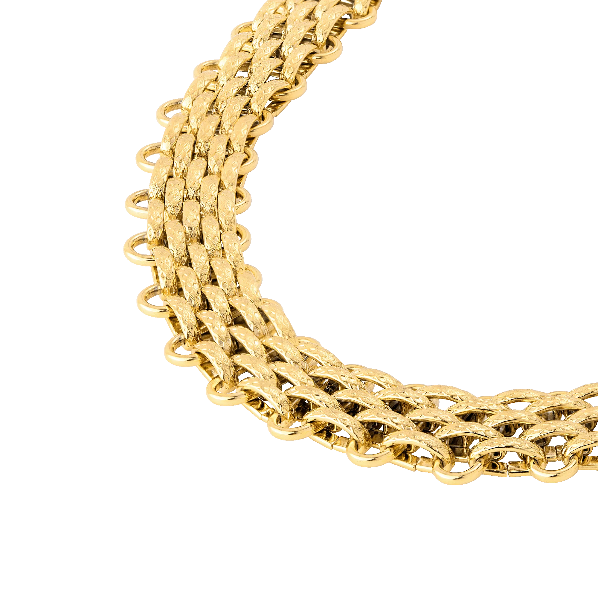 Bold Mesh Necklace Gold - Image 3
