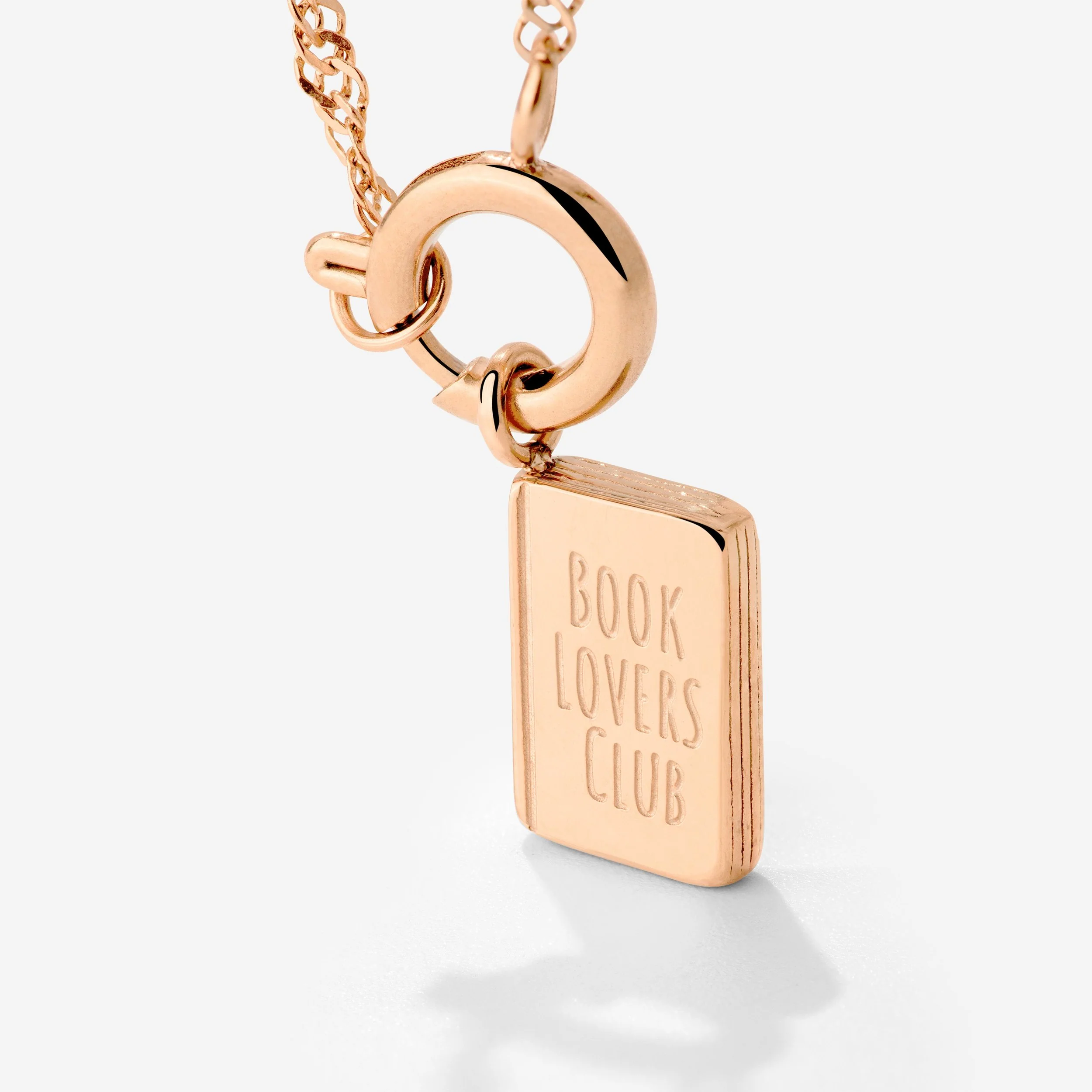 Book Lovers Club Singapore Chain Necklace Set Rose Gold - Image 4