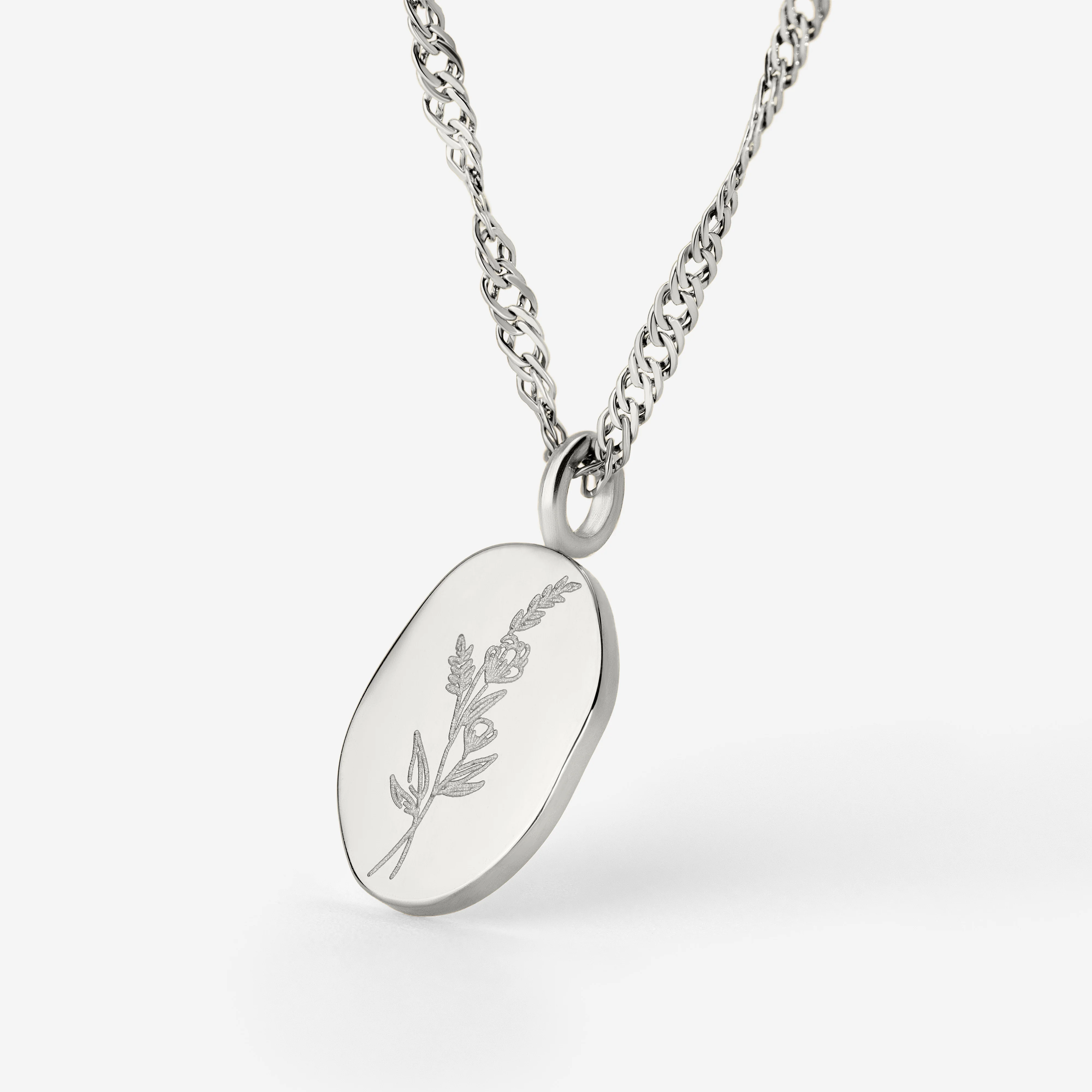 Bouquet Coin Necklace Silver - Image 3