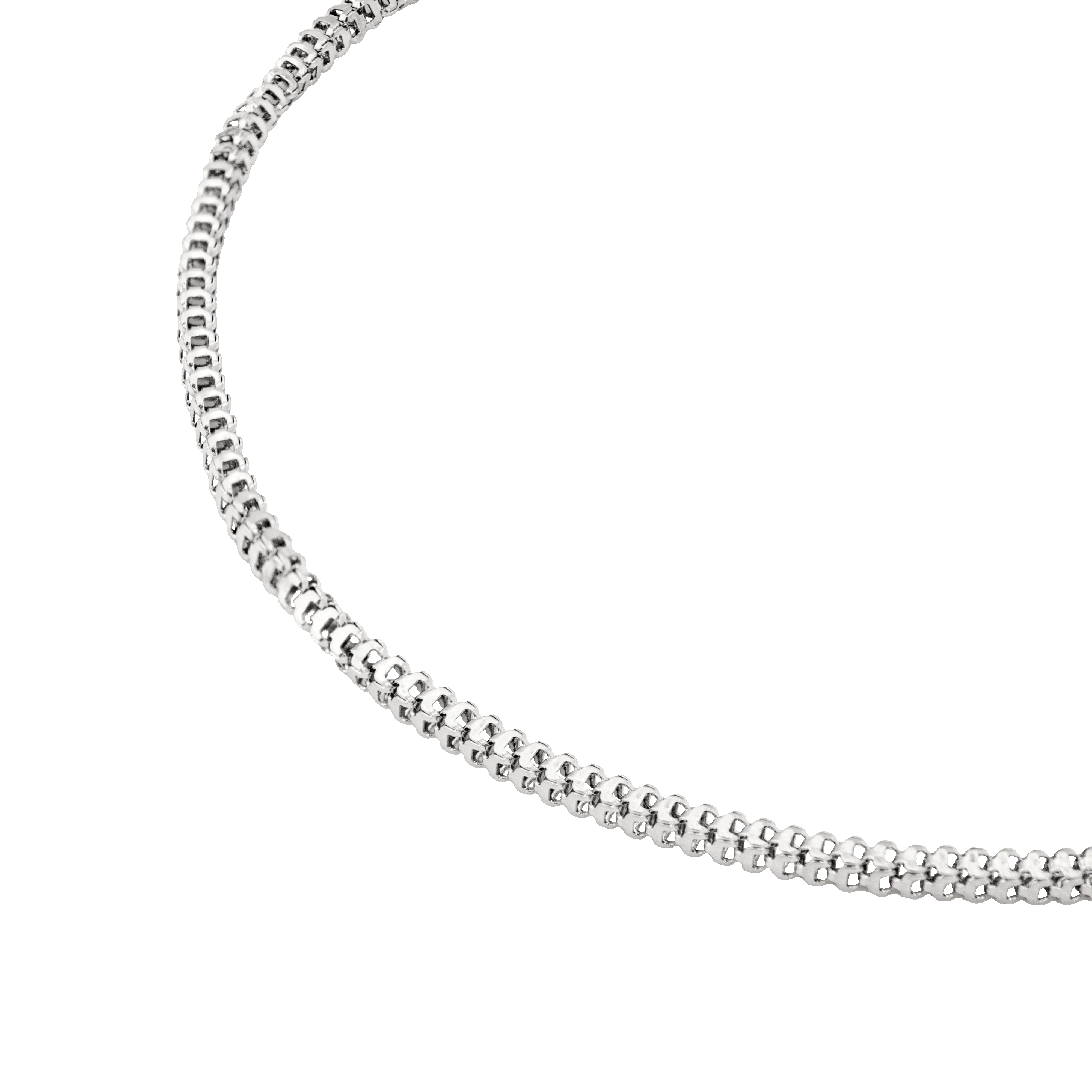 Box Snake Anklet Silver - Image 4
