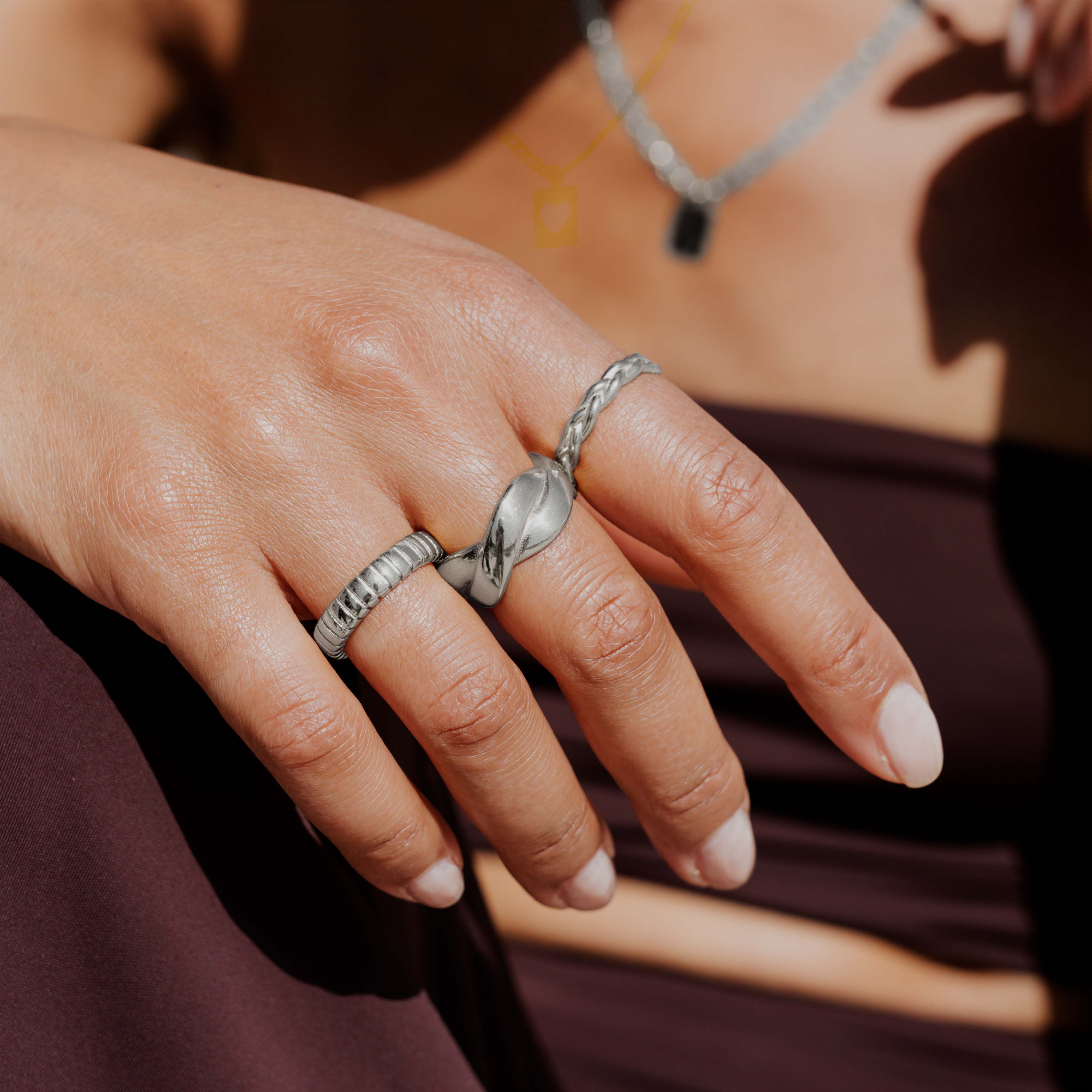 Braided Divine Ring Silver - Image 2
