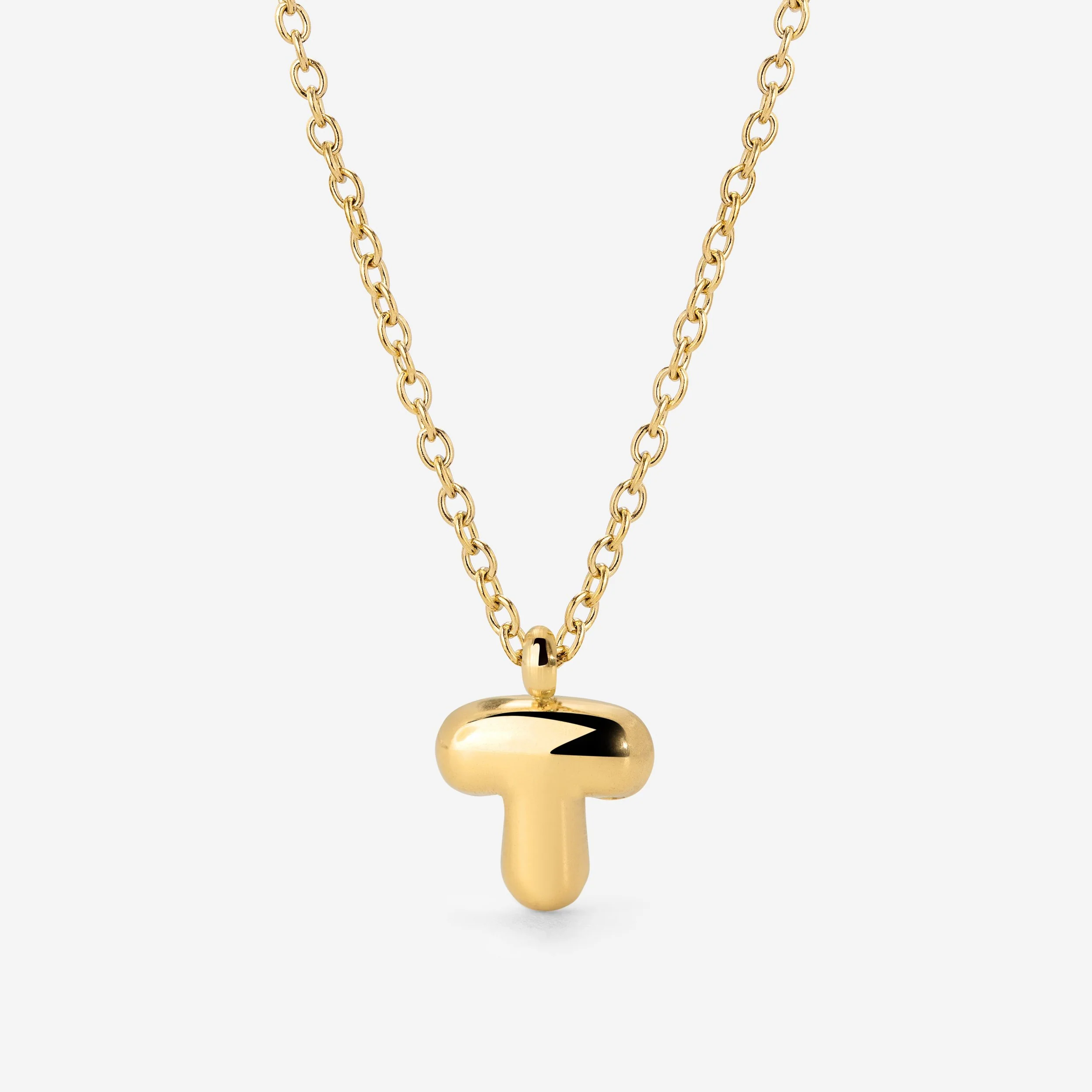 Bubble Letter Necklace Gold - Image 12