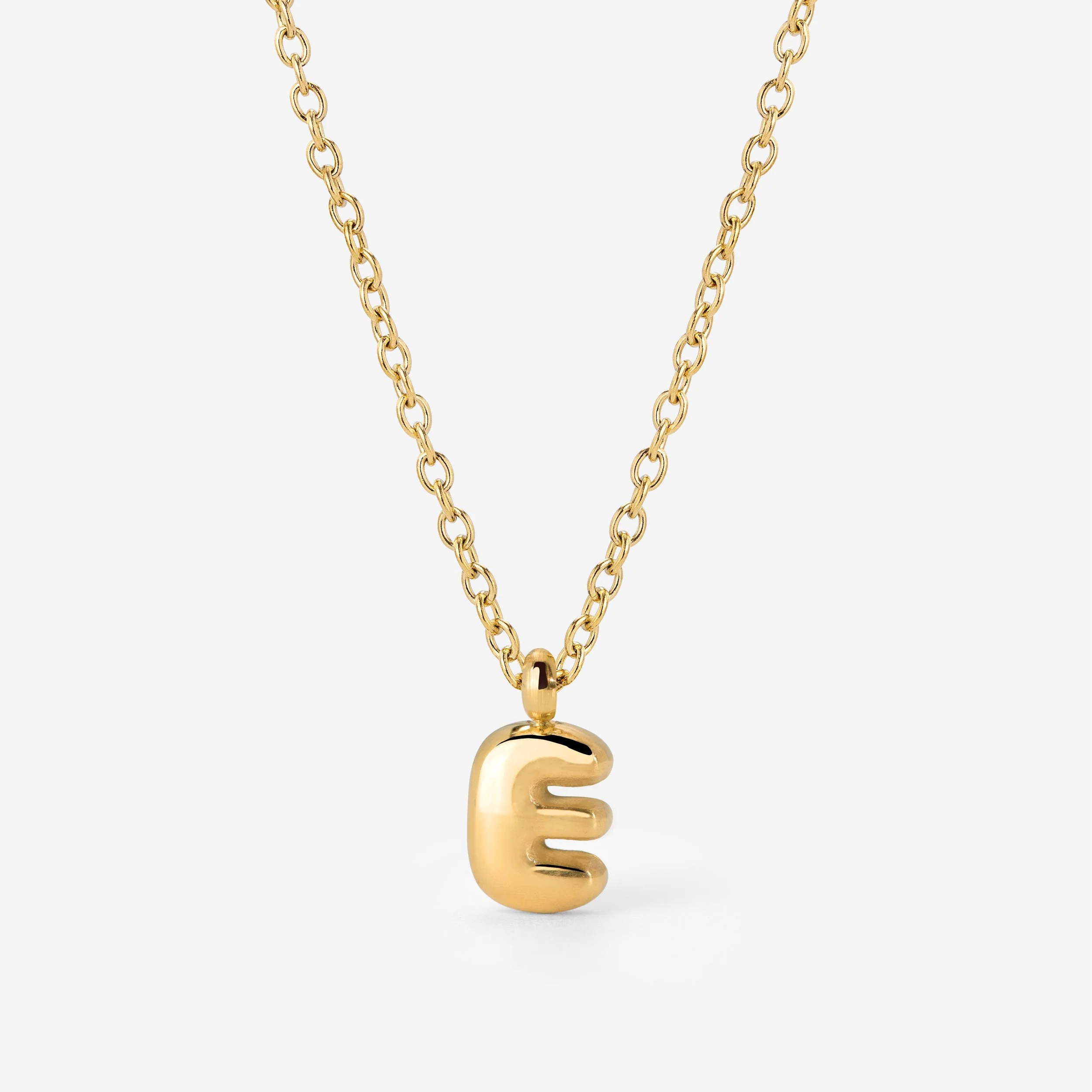 Bubble Letter Necklace Gold - Image 4