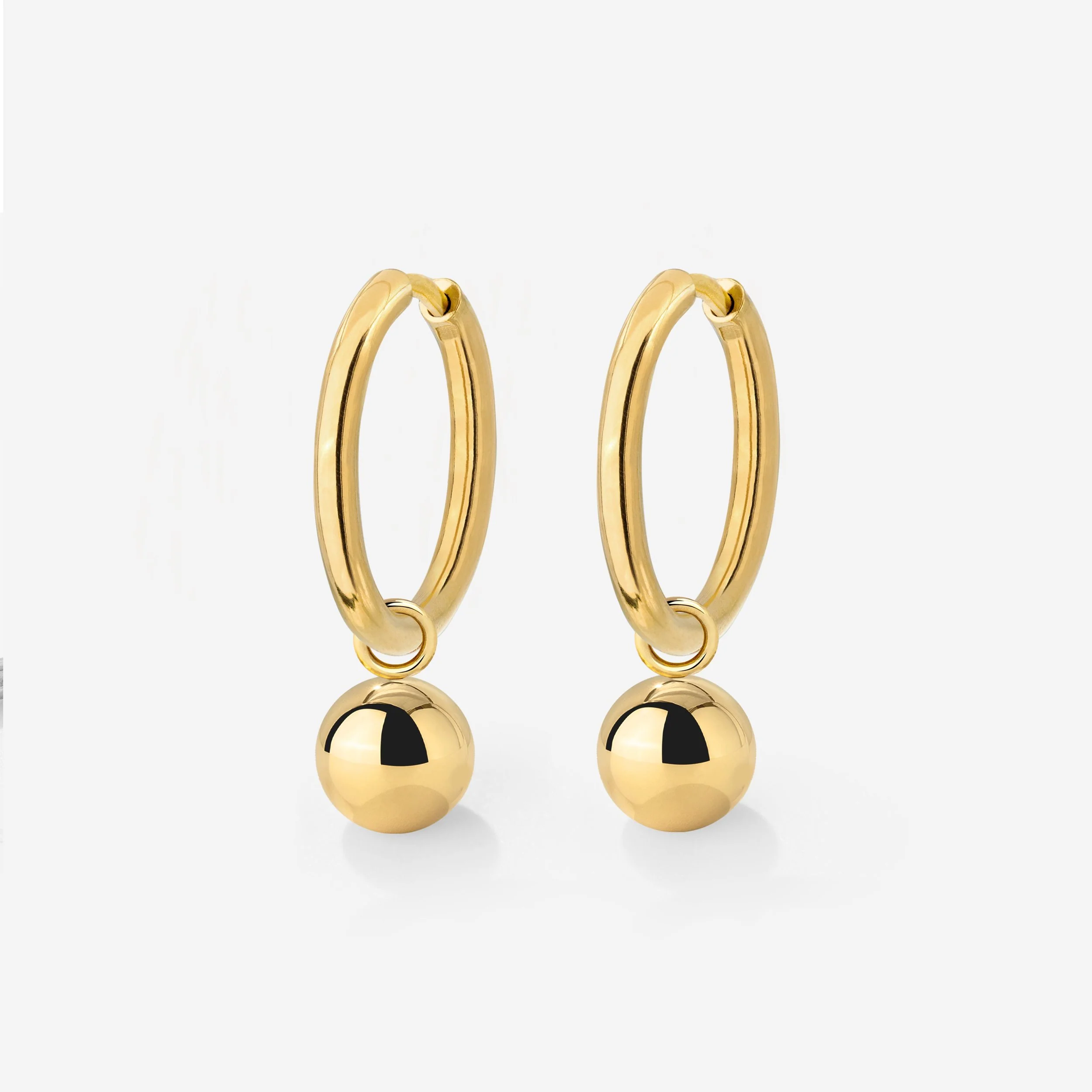 Bubbly Hoop Set Medium Gold