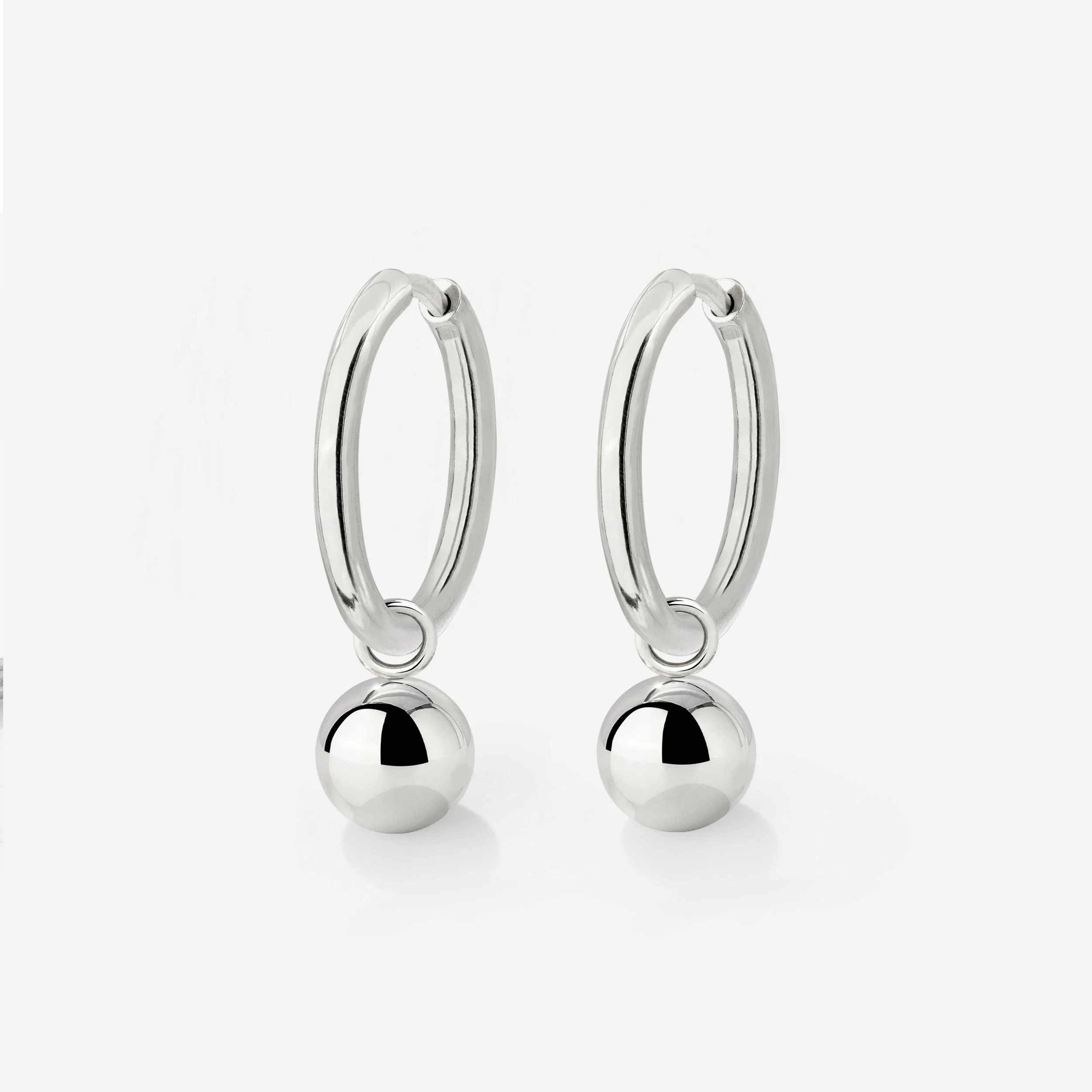 Bubbly Hoop Set Medium Silver