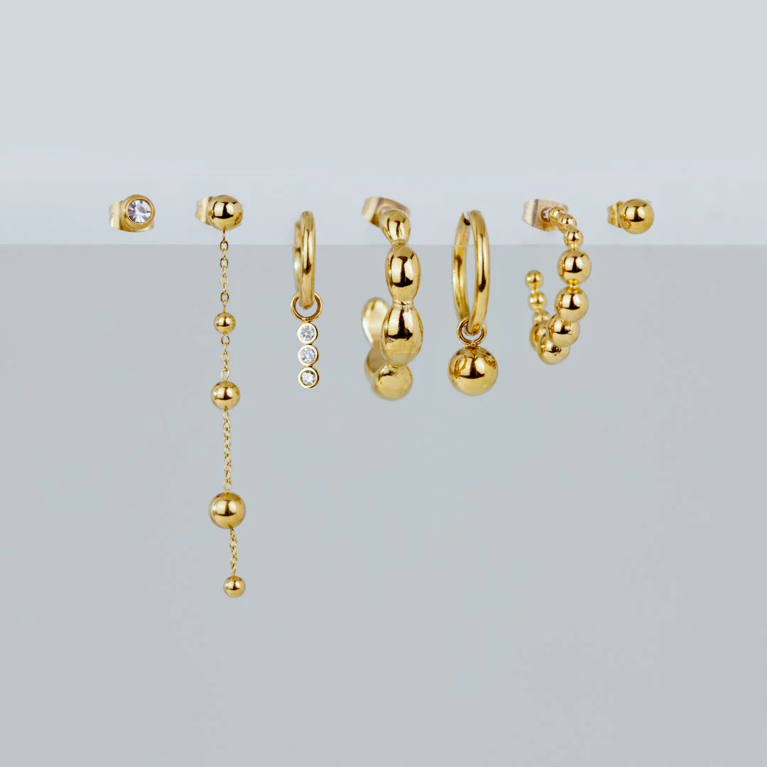Bubbly Hoop Set Medium Silver - Image 2