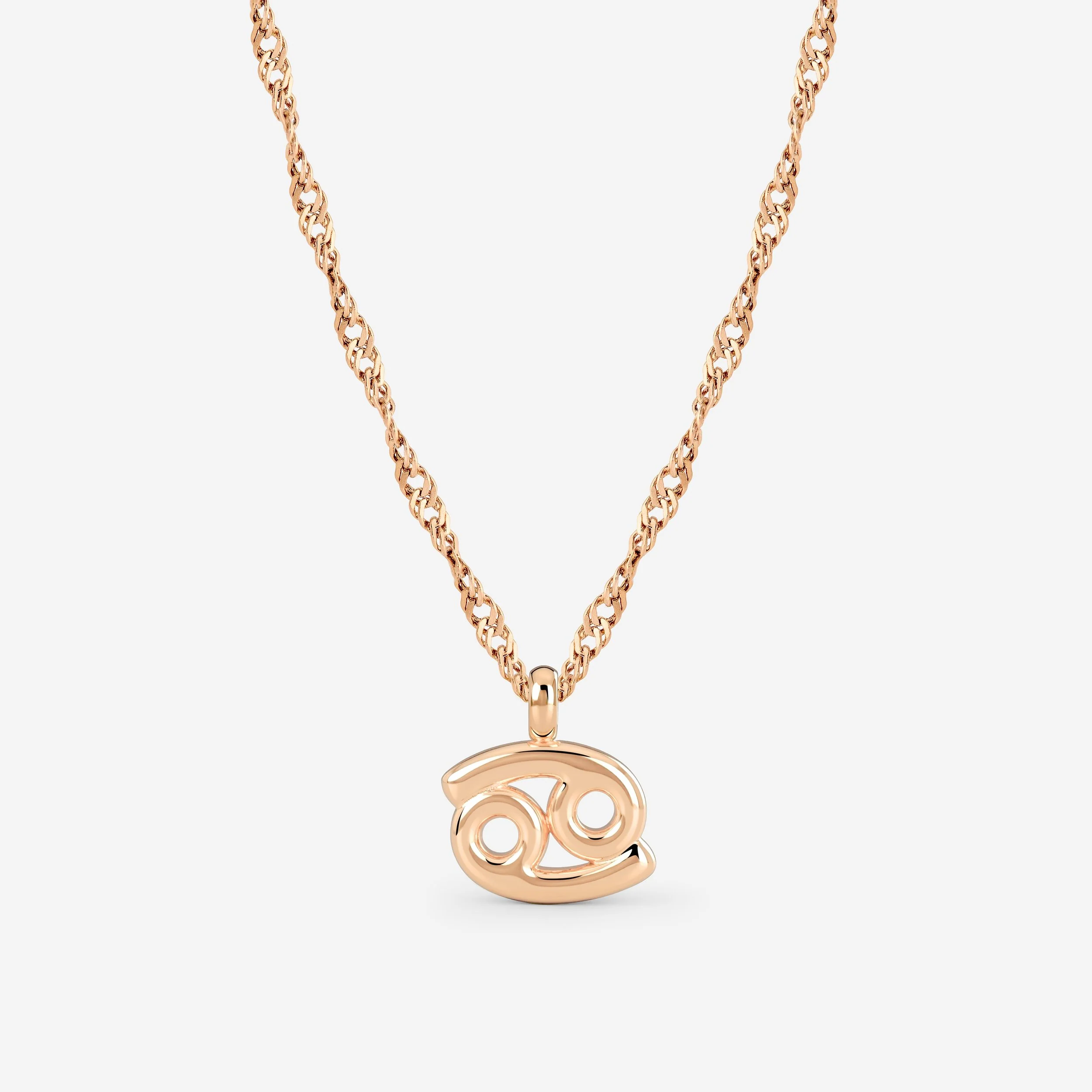 Cancer Bubble Necklace Rose Gold