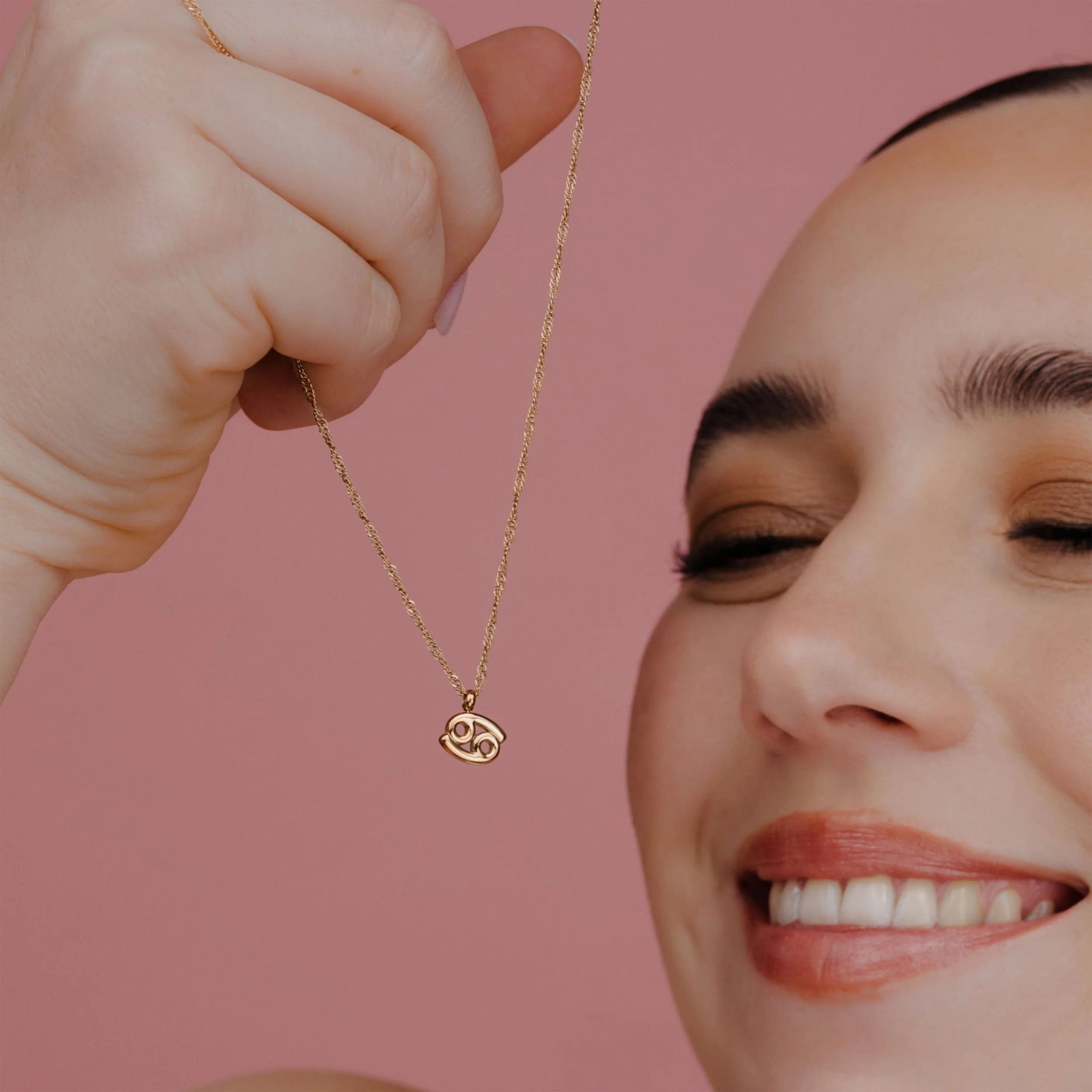 Cancer Bubble Necklace Rose Gold - Image 2