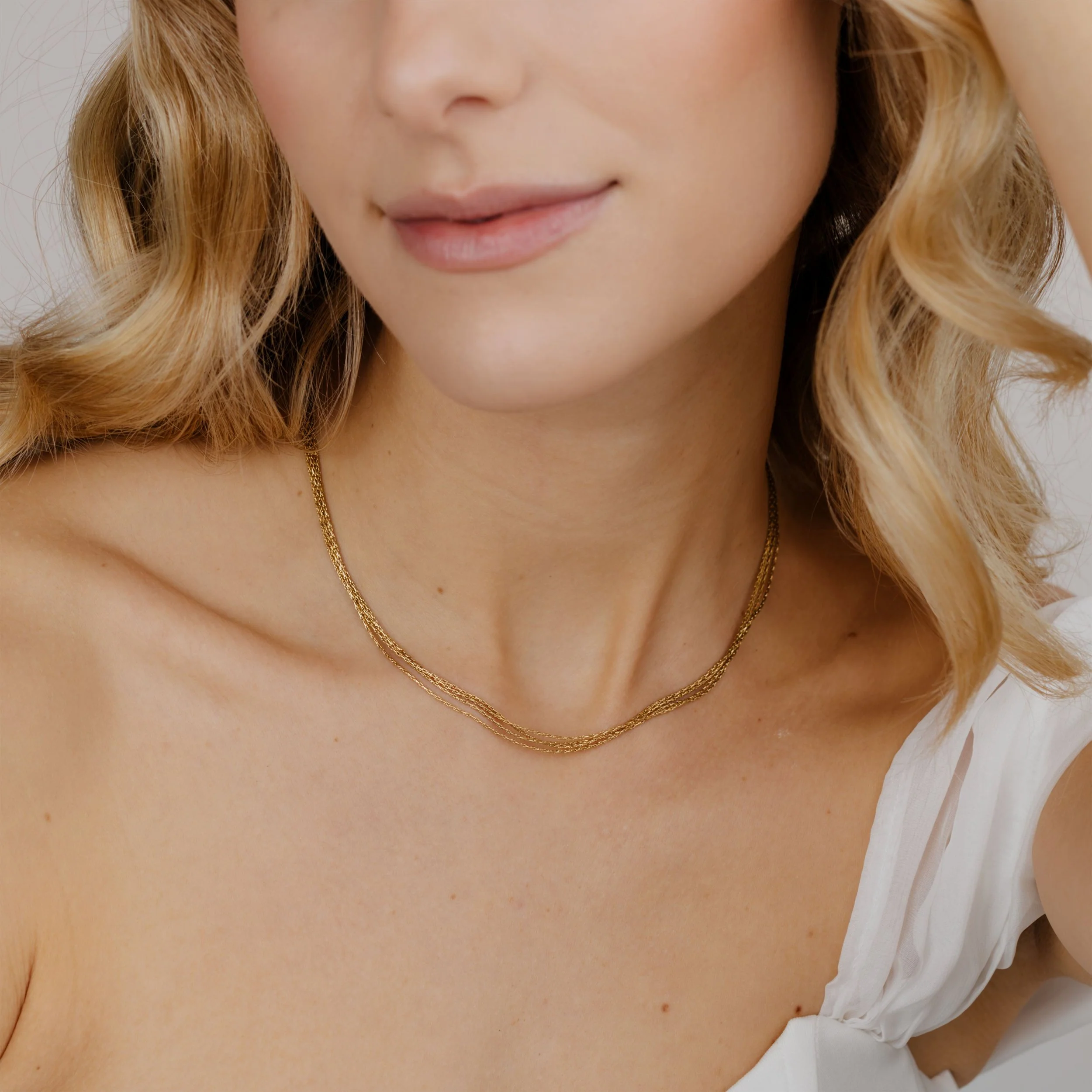 Cascade Layer Necklace Gold - Image 2