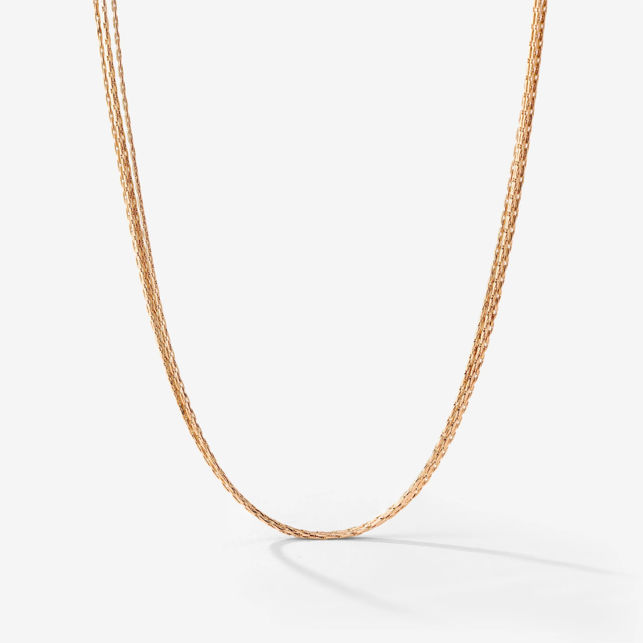 Cascade Layer Necklace Rose Gold