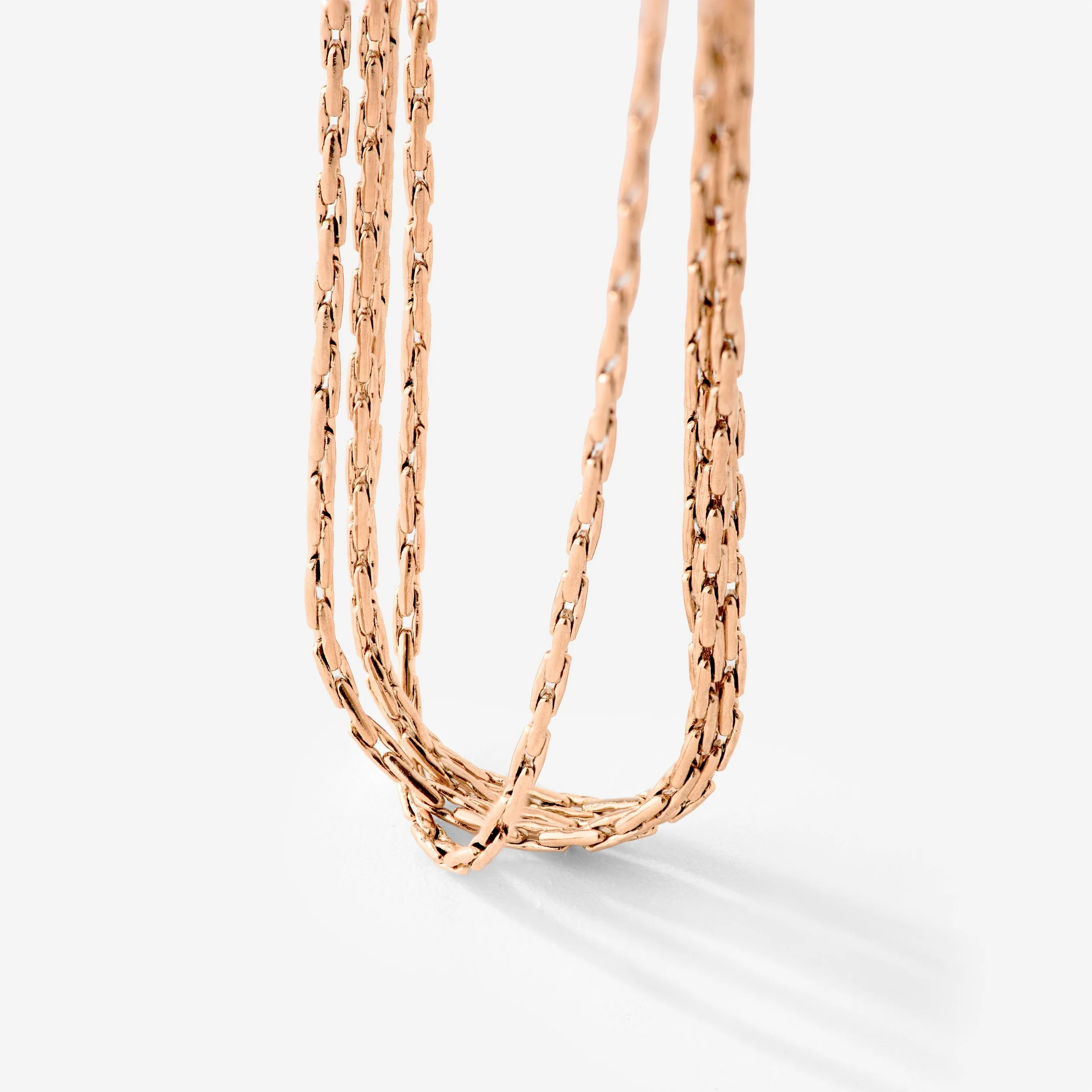 Cascade Layer Necklace Rose Gold - Image 4