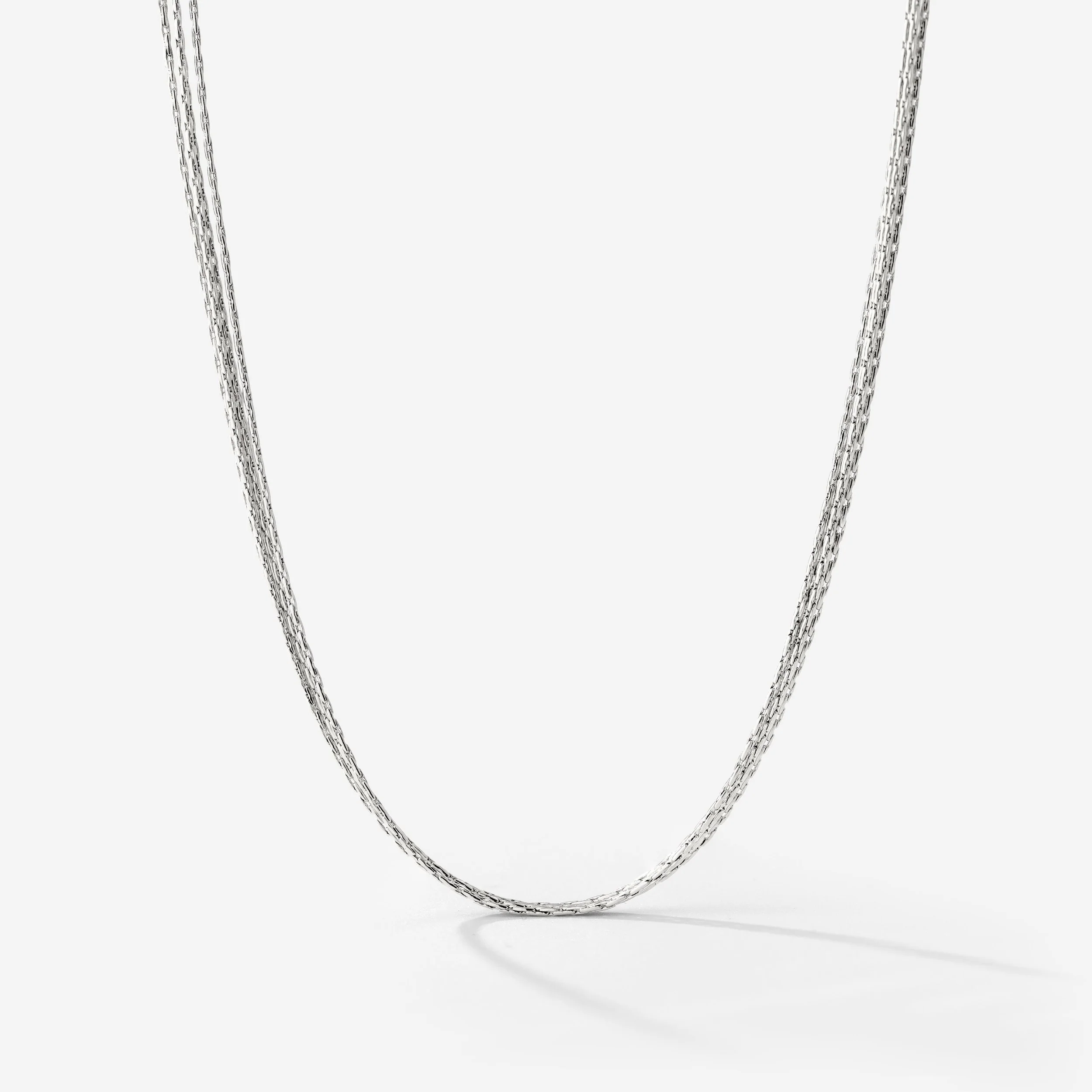 Cascade Layer Necklace Silver