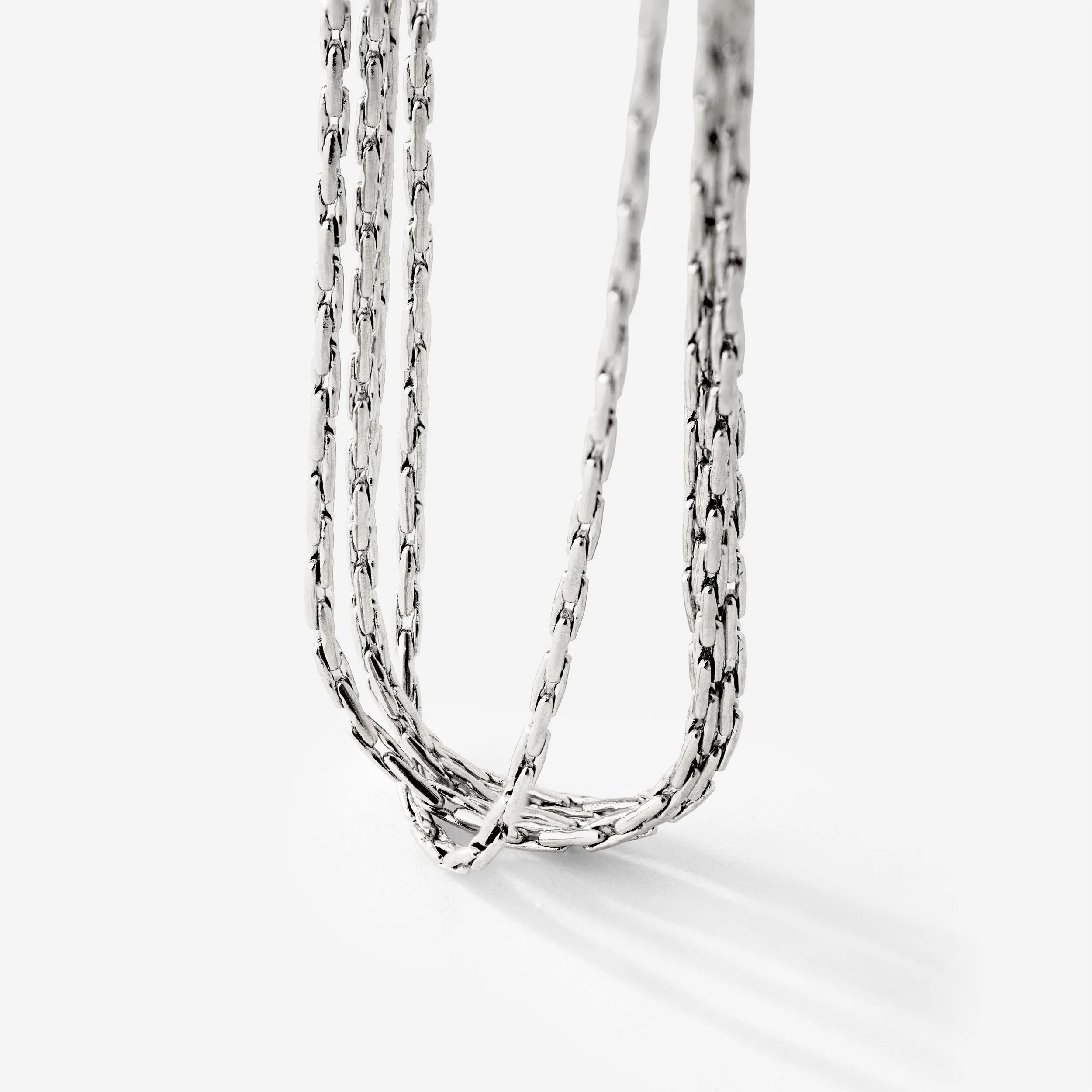 Cascade Layer Necklace Silver - Image 4