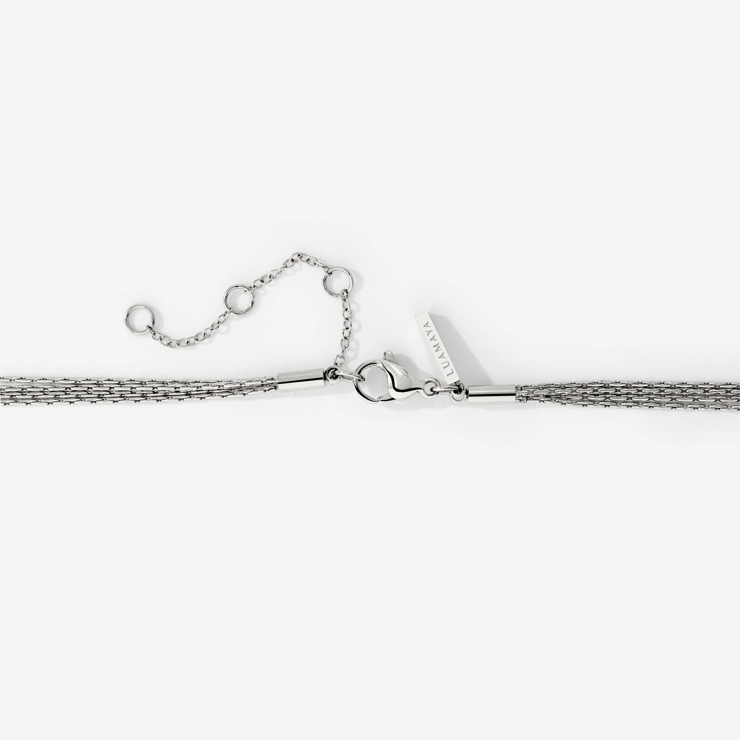 Cascade Layer Necklace Silver - Image 6