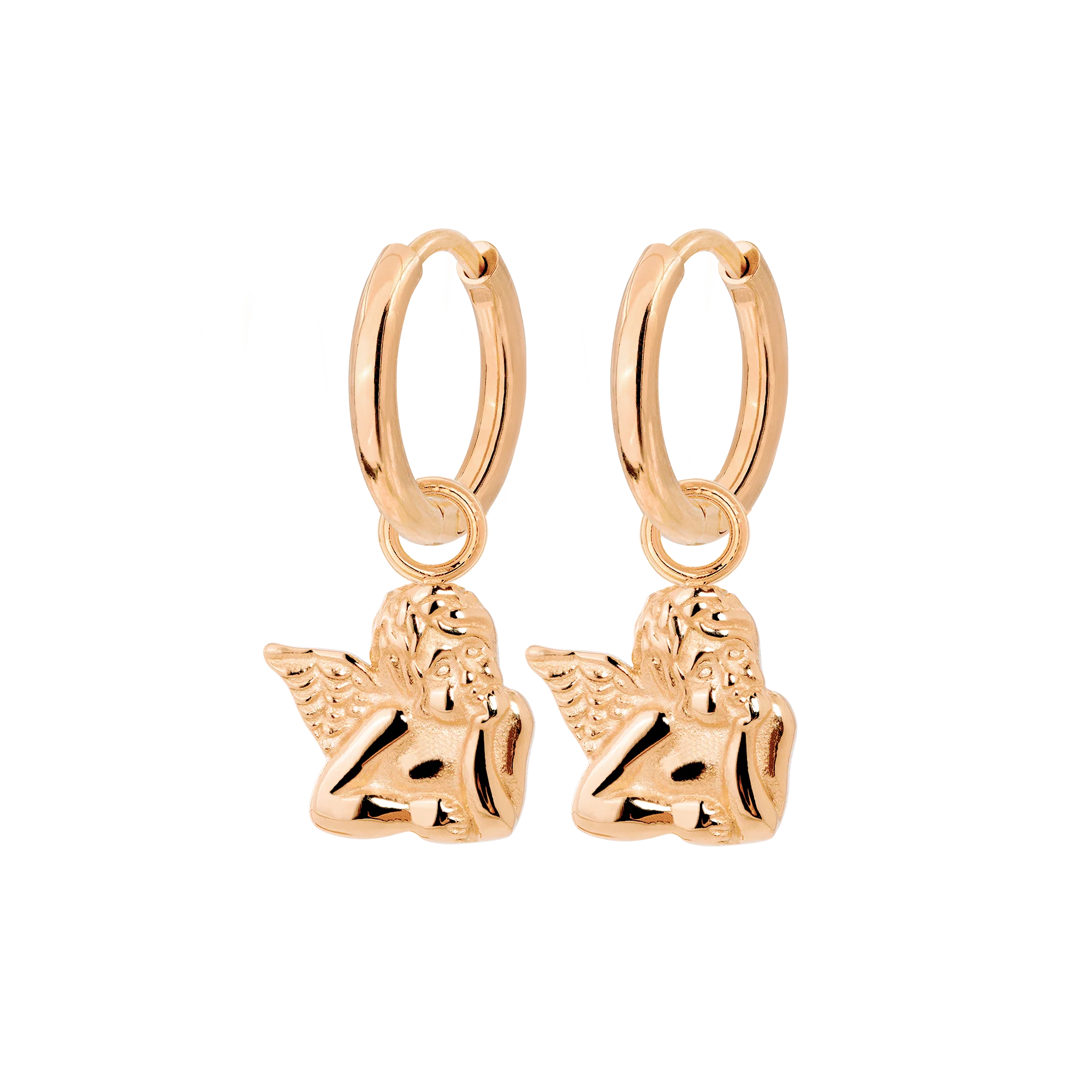 Cherub Hoop Set Small Rose Gold