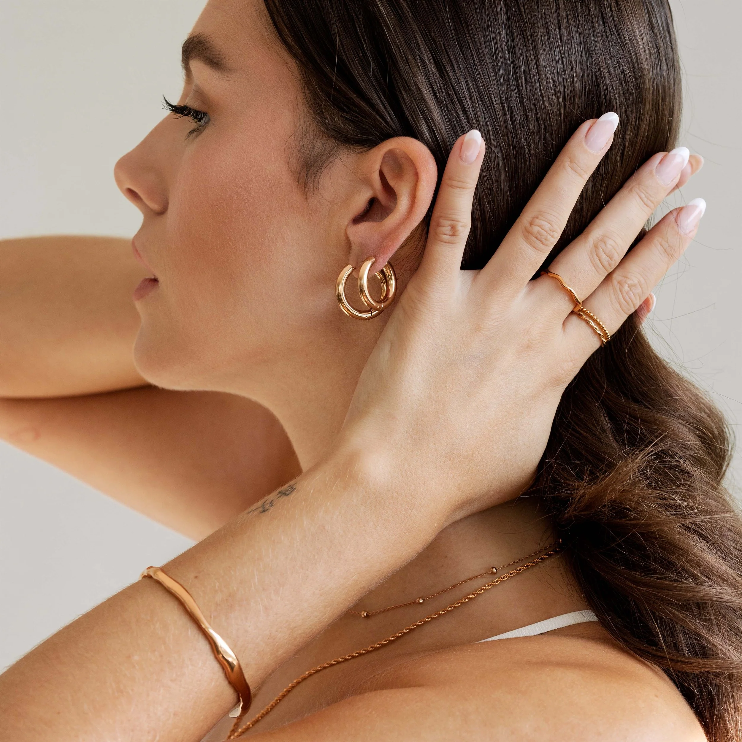 Chunky Hoopies Large Rose Gold - Image 5