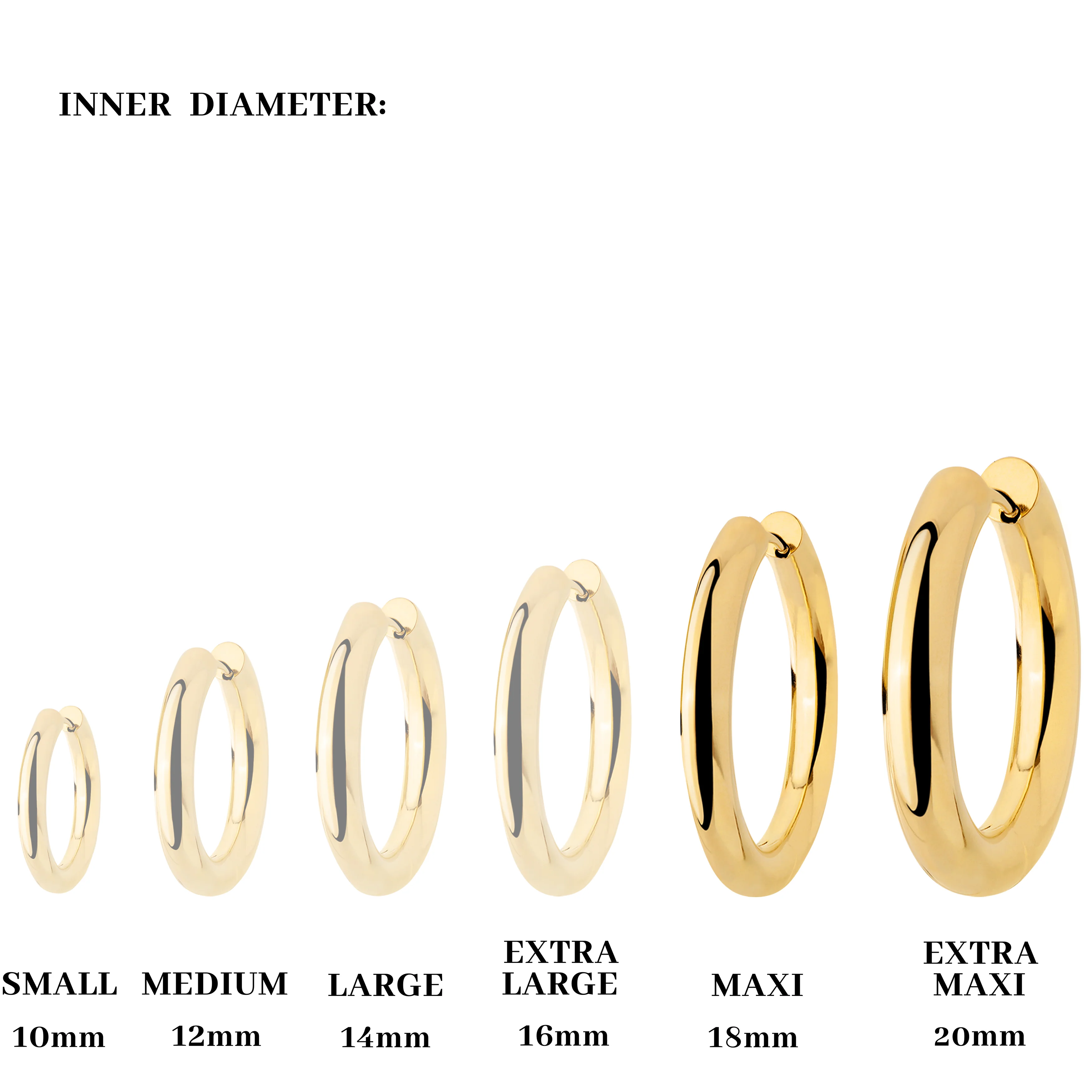 Chunky Lover Hoop Set Maxi Rose Gold - Image 3