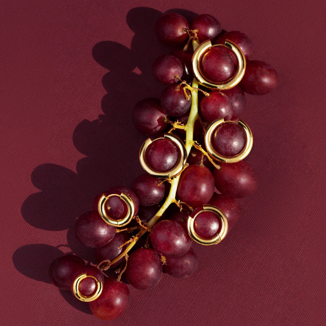 Chunky Lover Hoop Bundle Medium Gold - Image 4