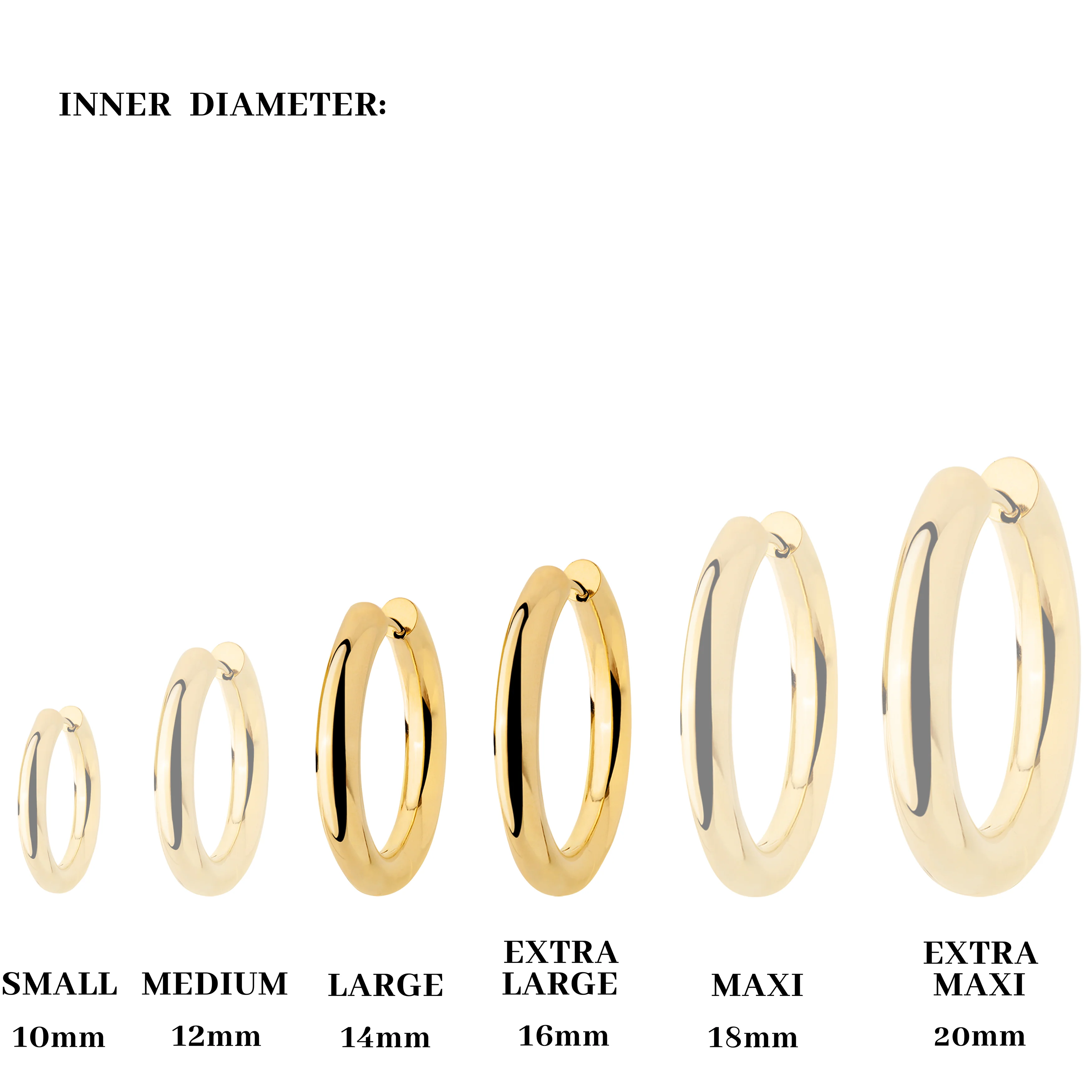 Chunky Lover Hoop Set Medium Rose Gold - Image 3
