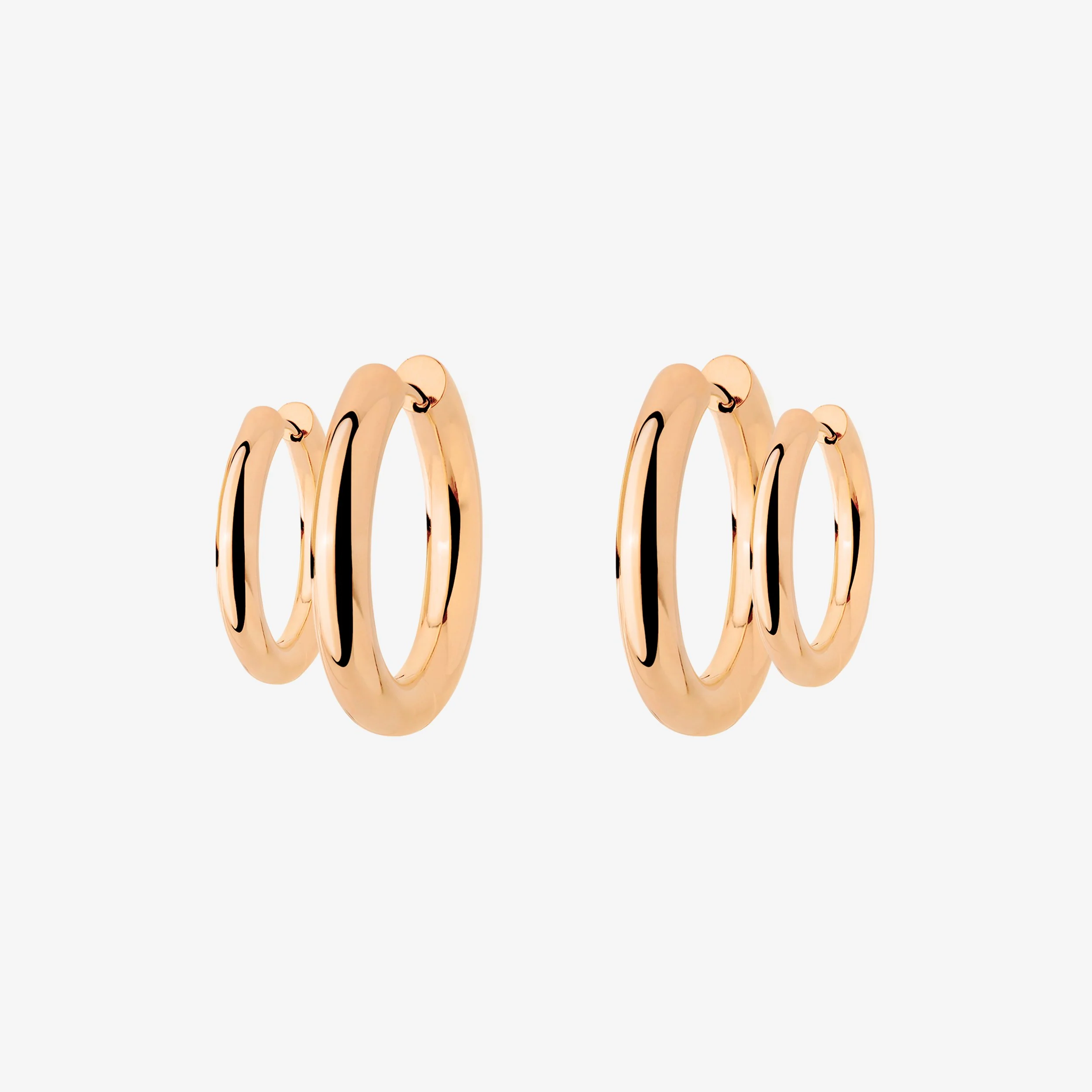 Chunky Lover Hoop Set Small Rose Gold