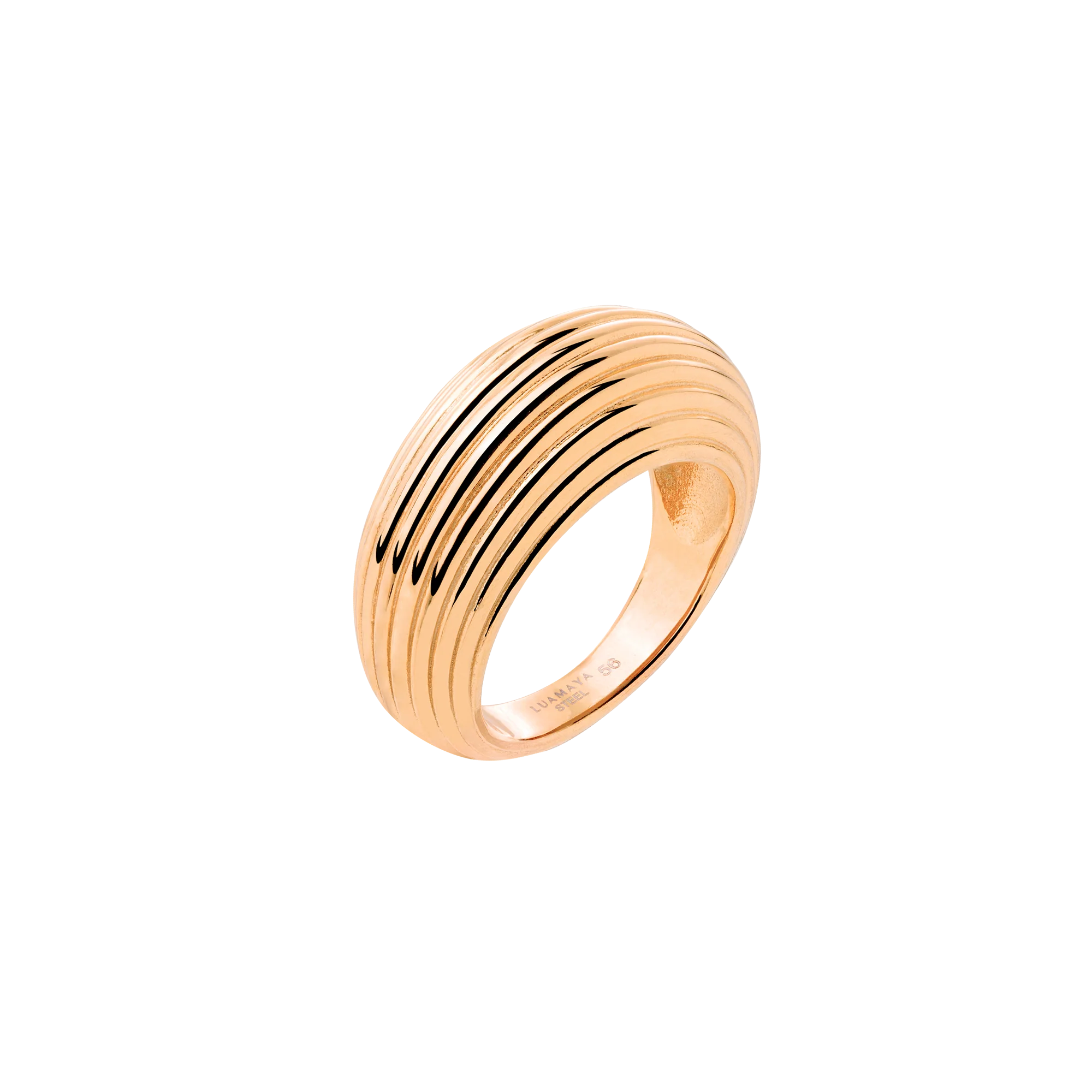 Chunky Stripes Ring Rose Gold