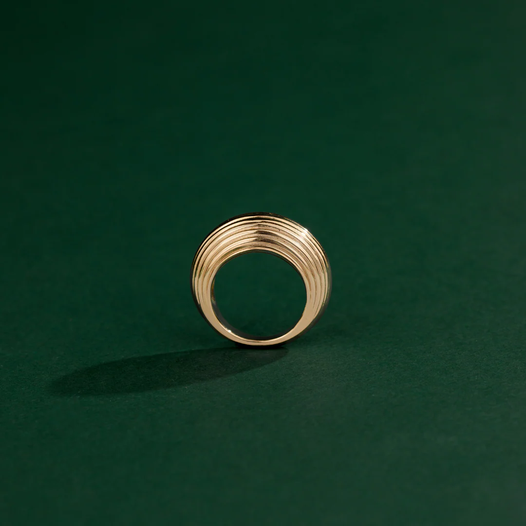 Chunky Stripes Ring Silver - Image 3