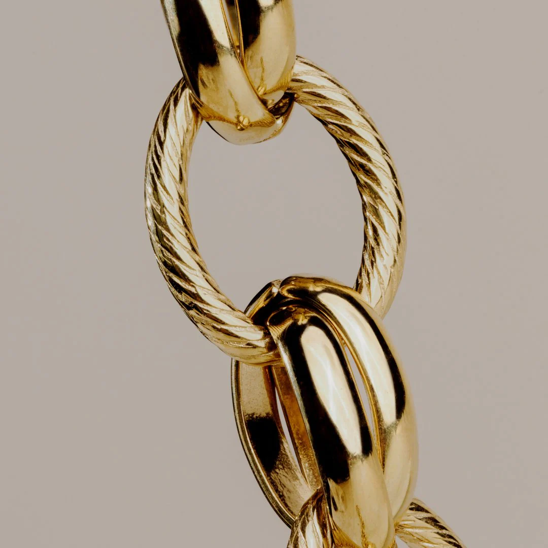 Chunky Twisted Links Bracelet Rose Gold - Image 5