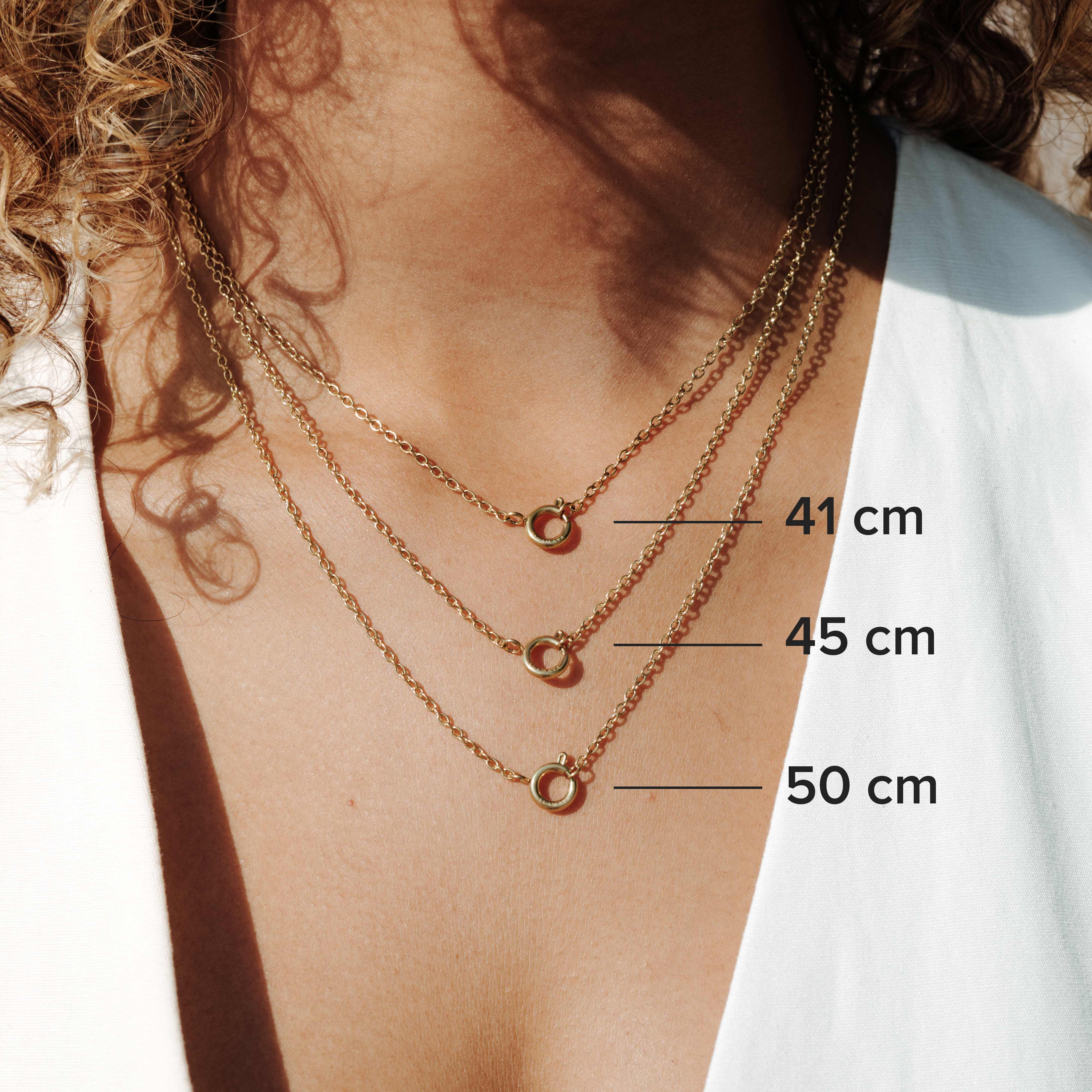 Classic Chain Charm Necklace Rose Gold - Image 5