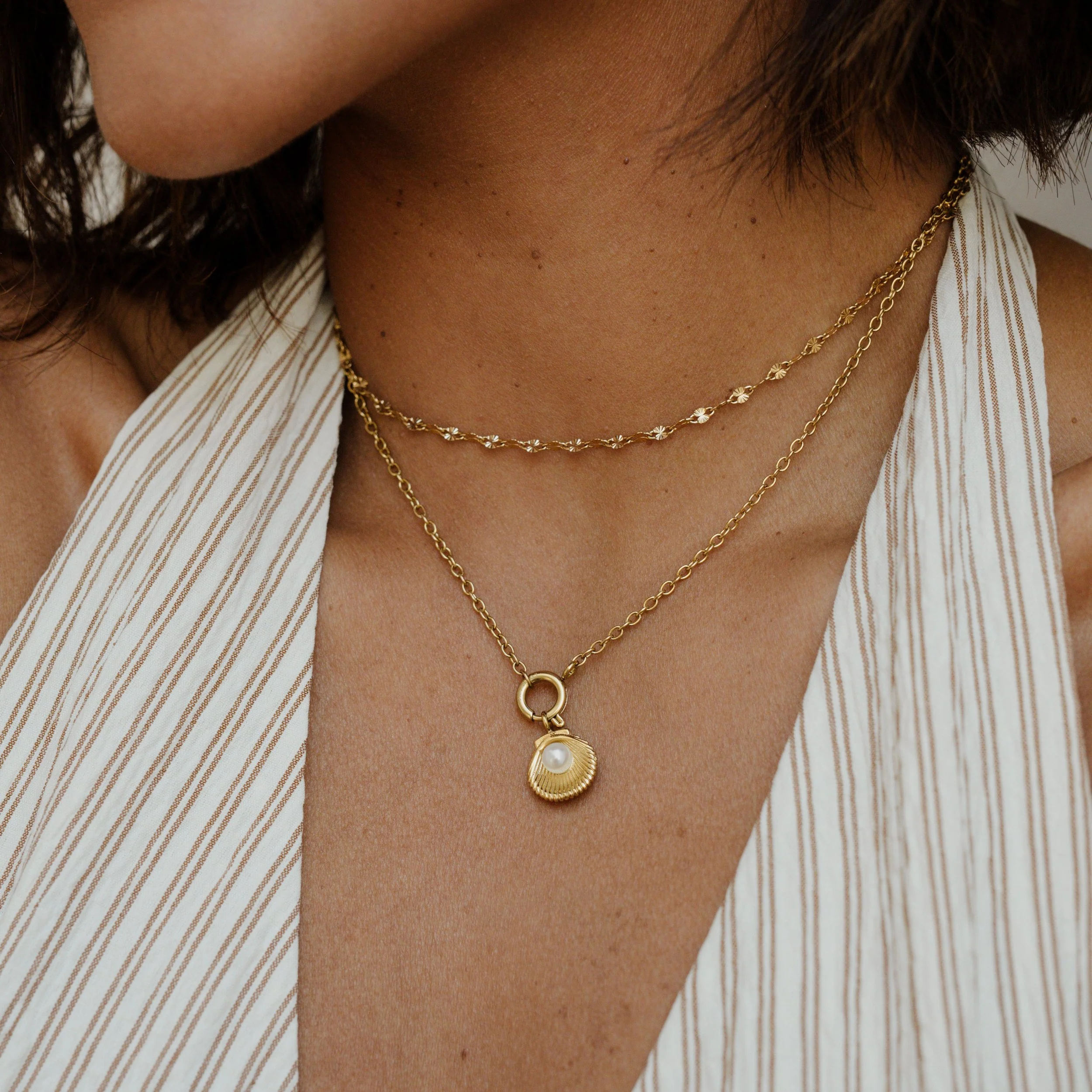 Classic Chain Charm Necklace Set - Image 4