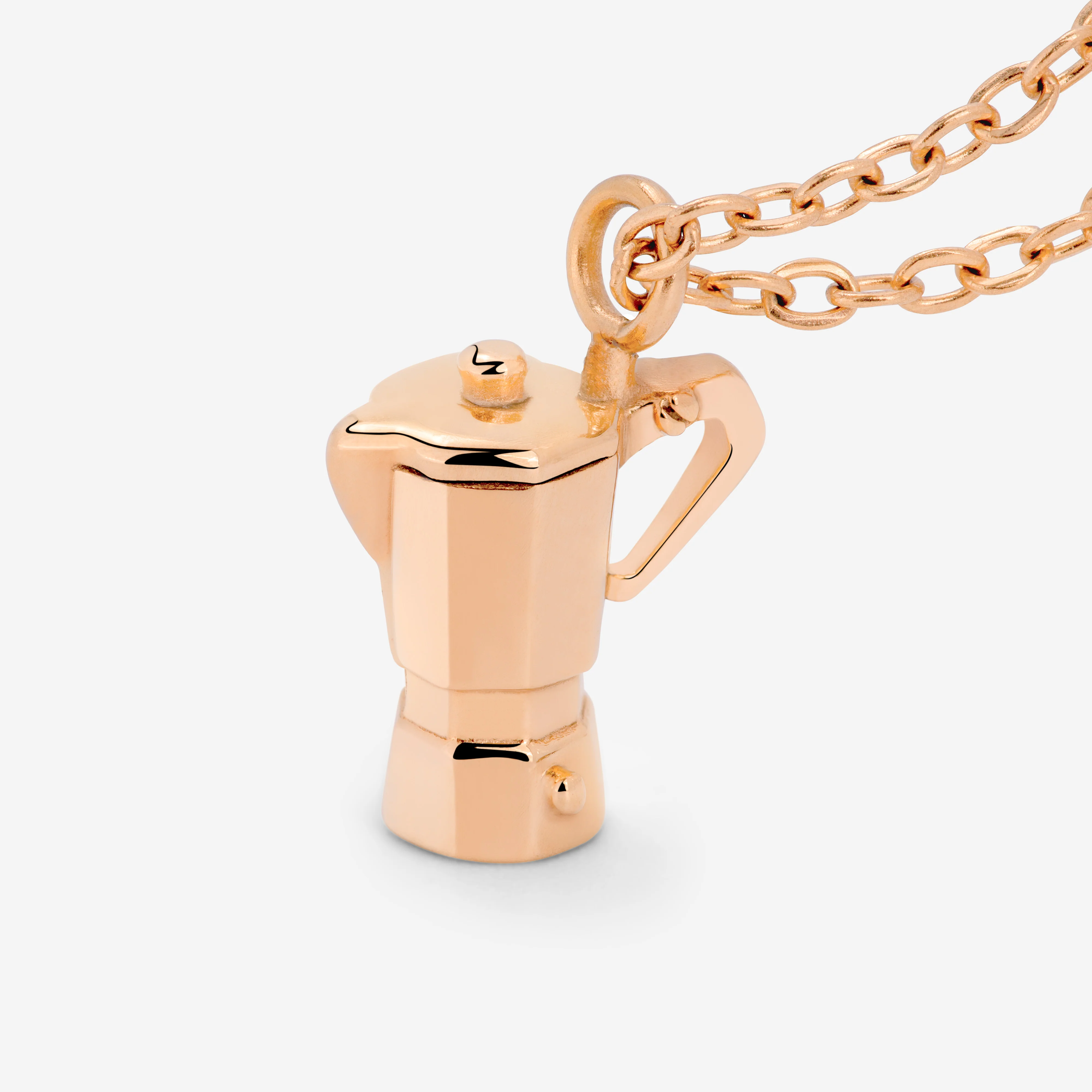 Coffee Lover Necklace Rose Gold - Image 3