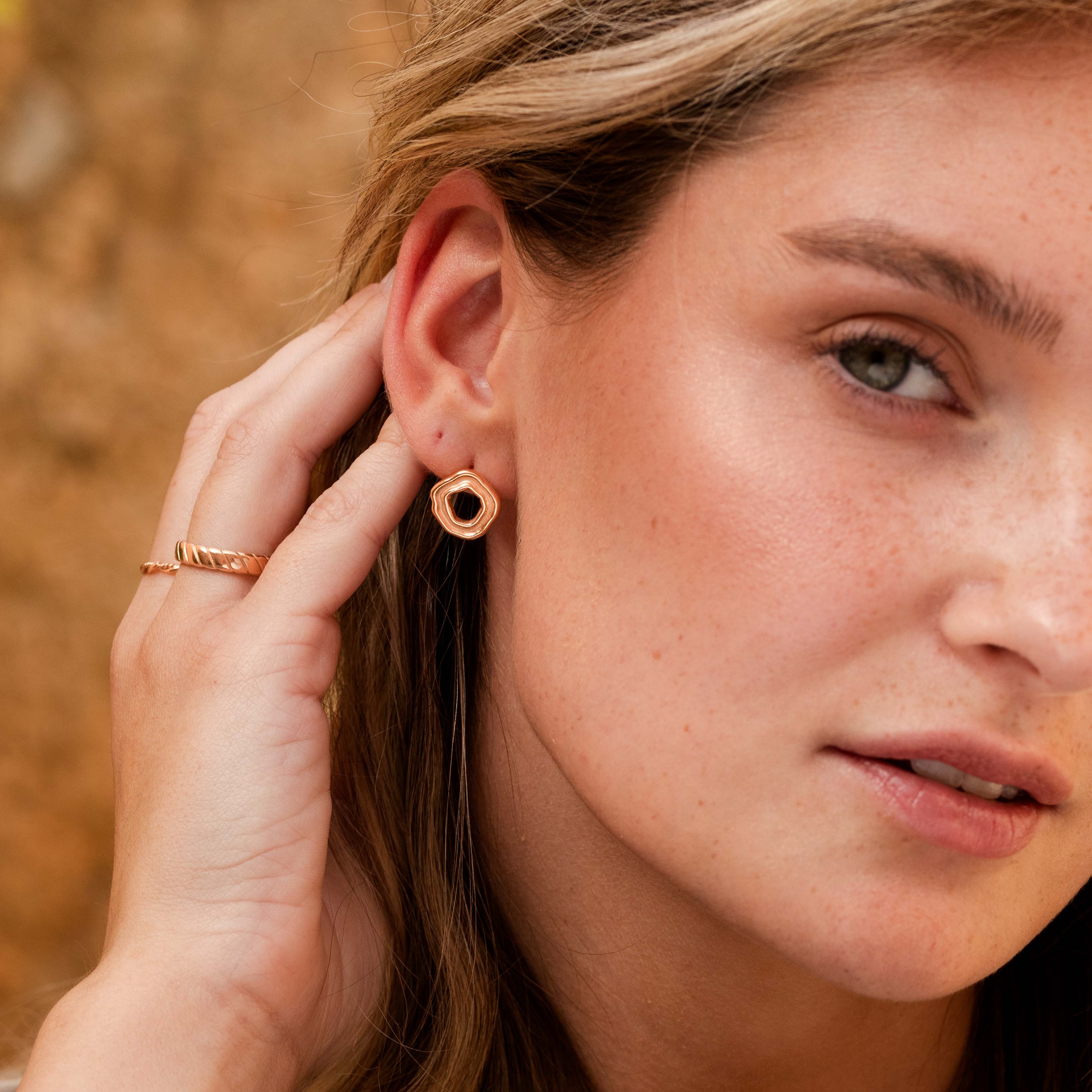 Coastal Charm Studs Rose Gold - Image 2